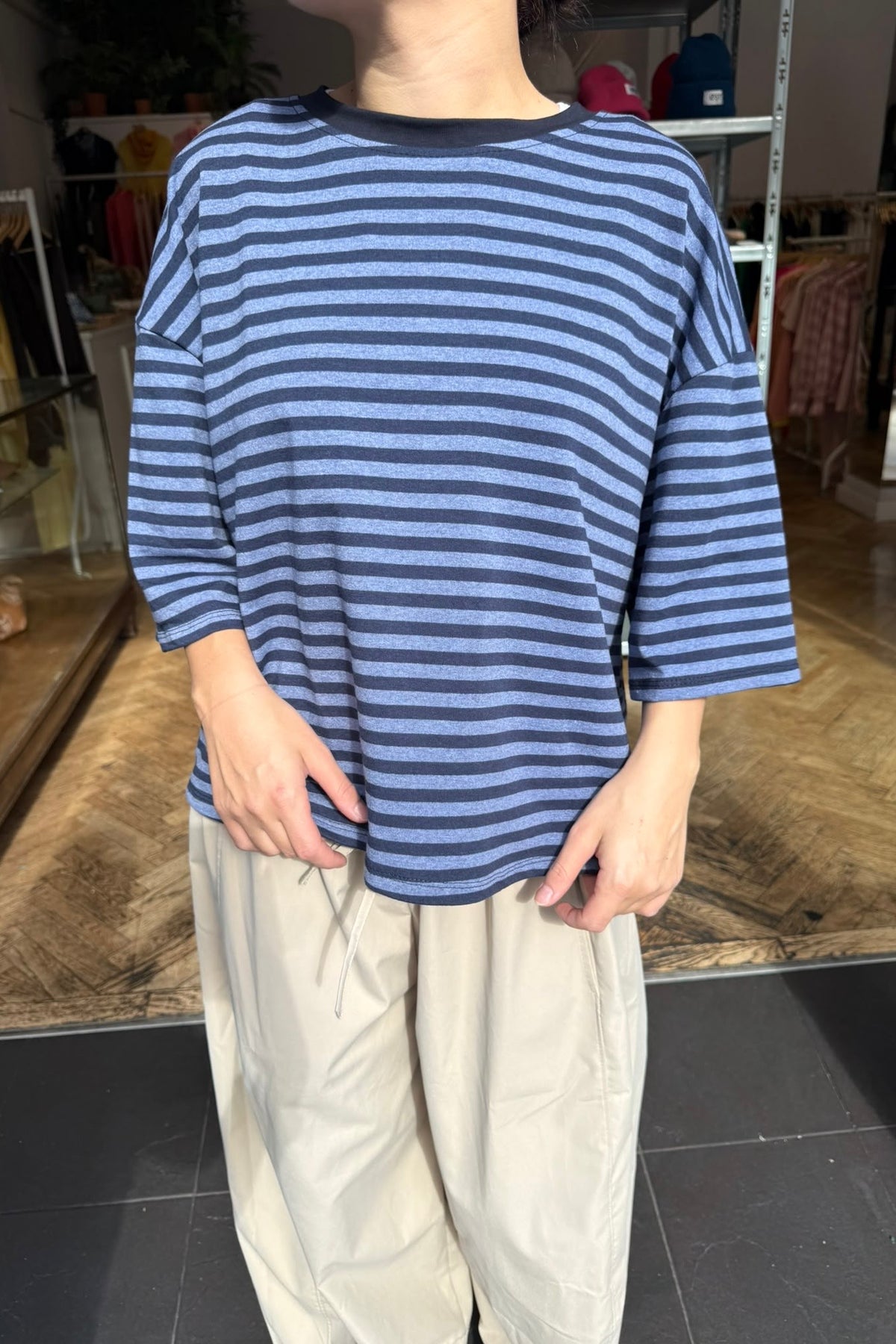Else Striped T-Shirt -Denim/Navy