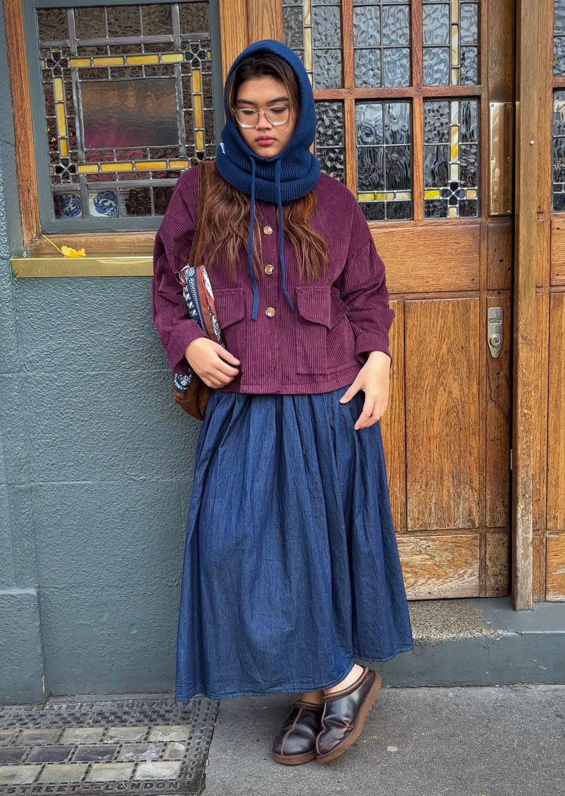 Malene Medi Skirt -Denim