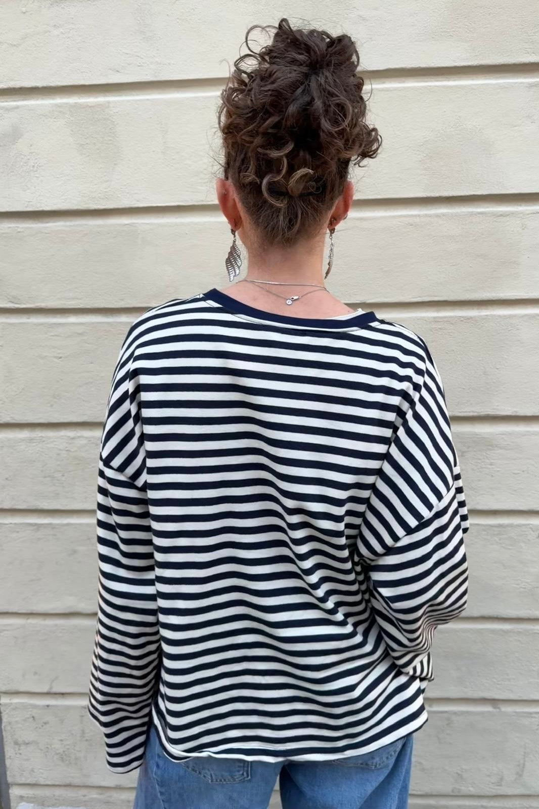 Anna Crewneck -Navy - Øst London