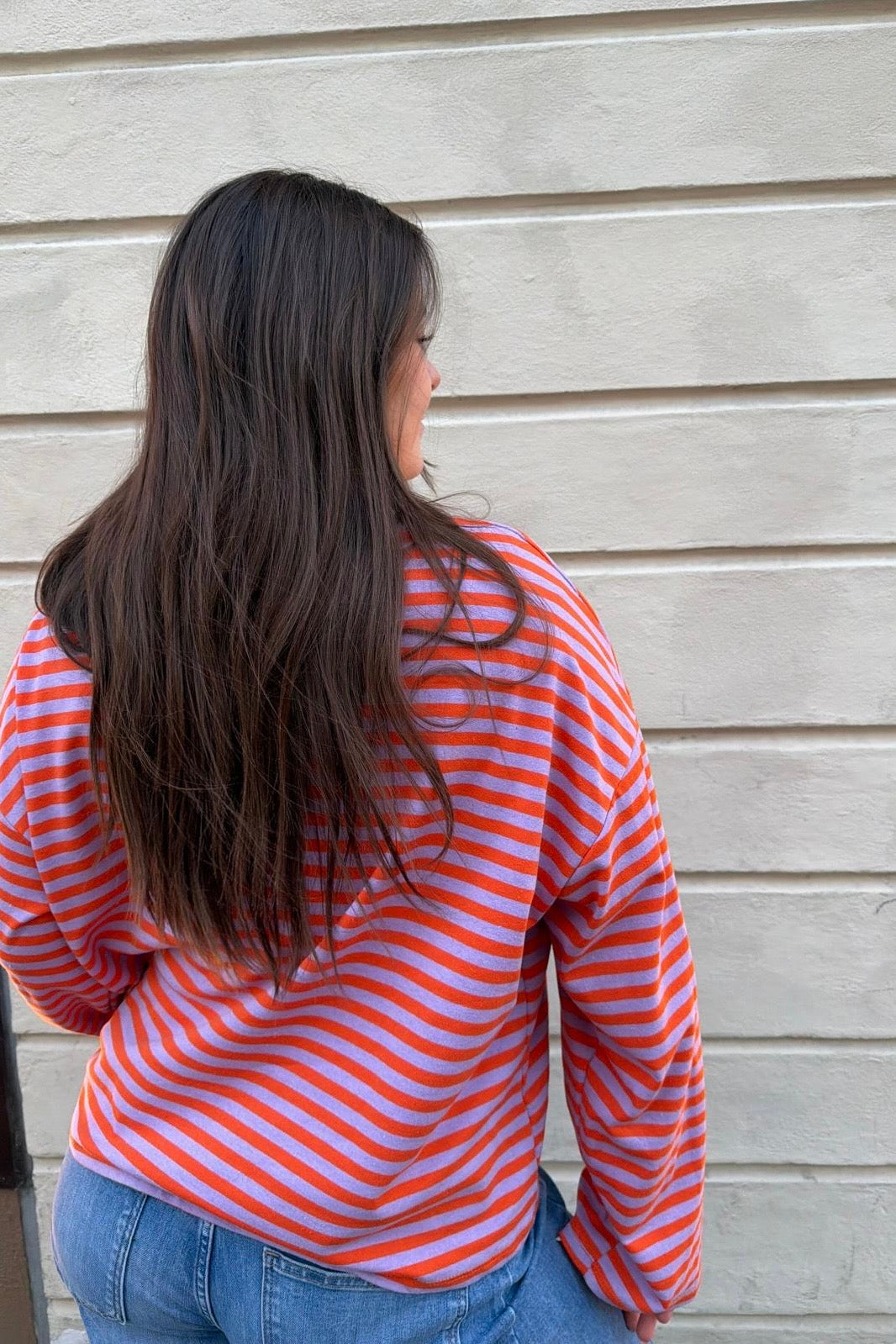 Anna Crewneck -Lilac/Orange - Øst London