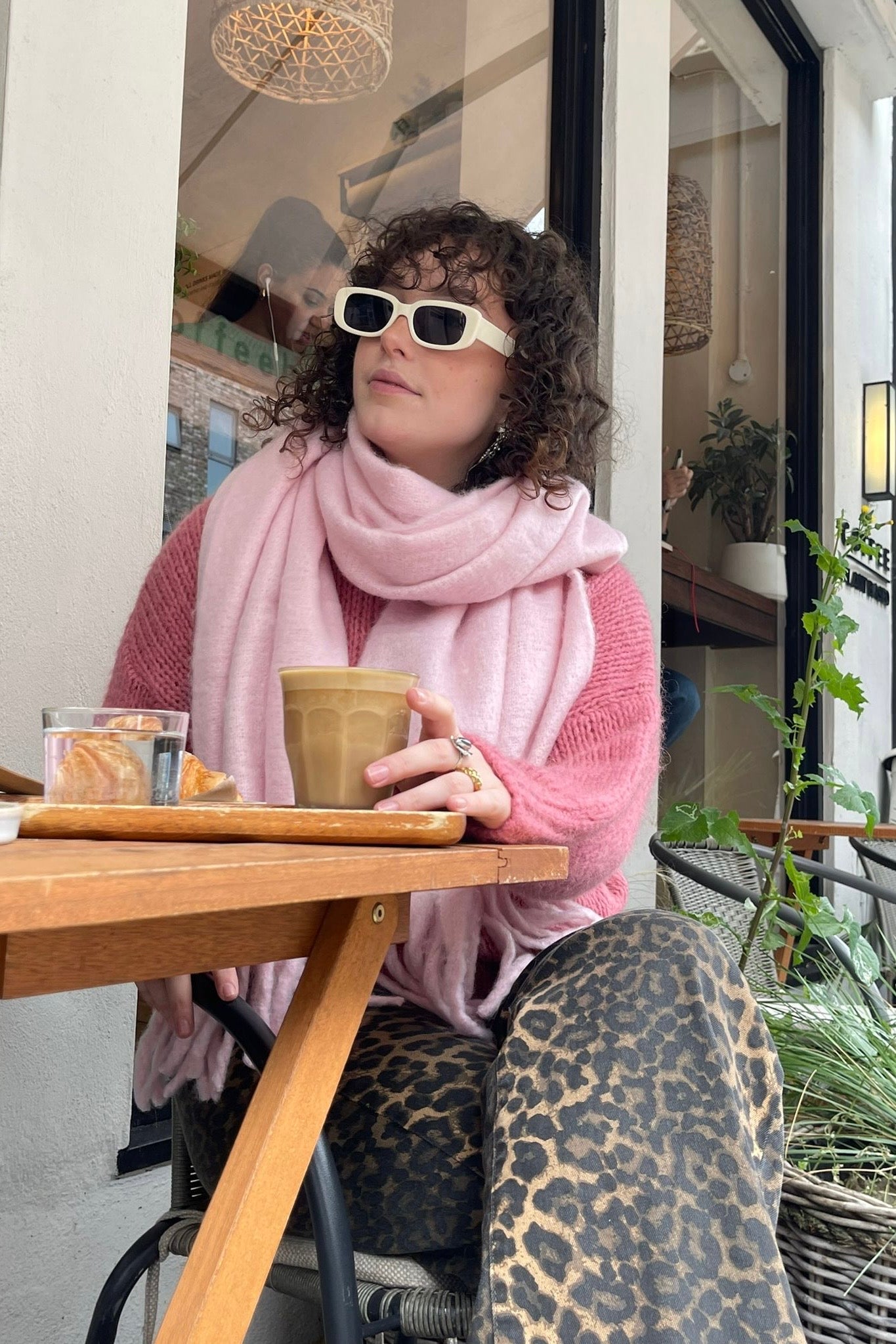 mohair open cardigan