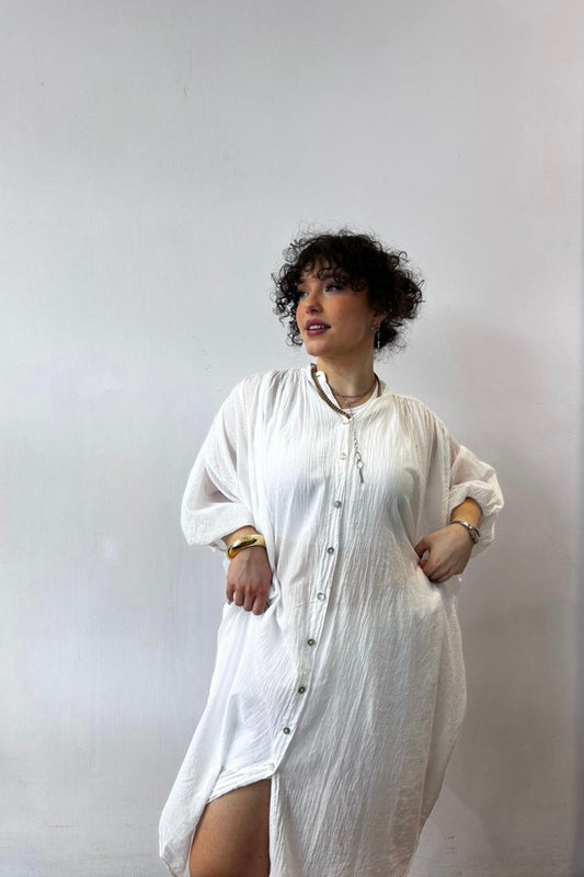 Freja Summer Cotton Dress -White