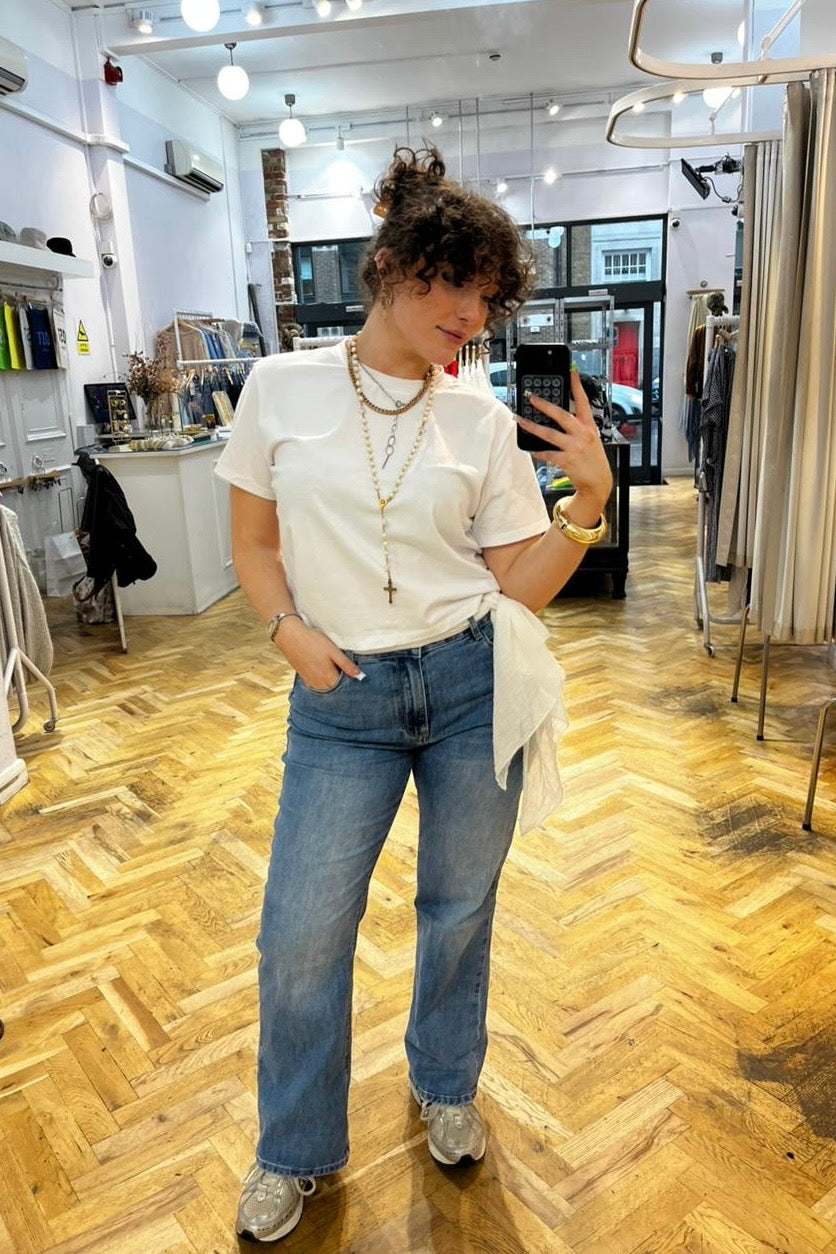 Astrid High Waist Jeans -Mid Blue