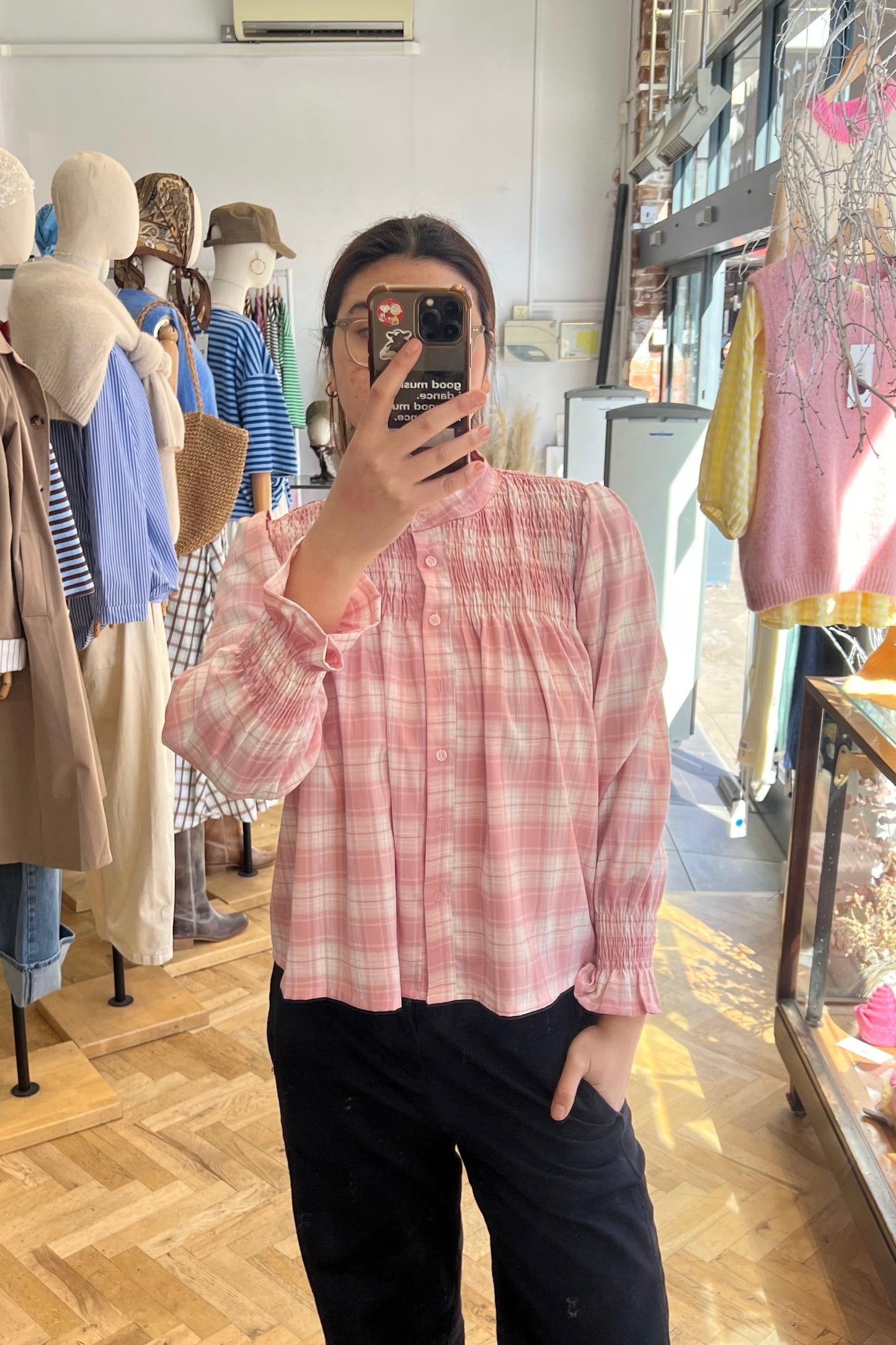 Klara Tartan Shirt -Rosa - Øst London