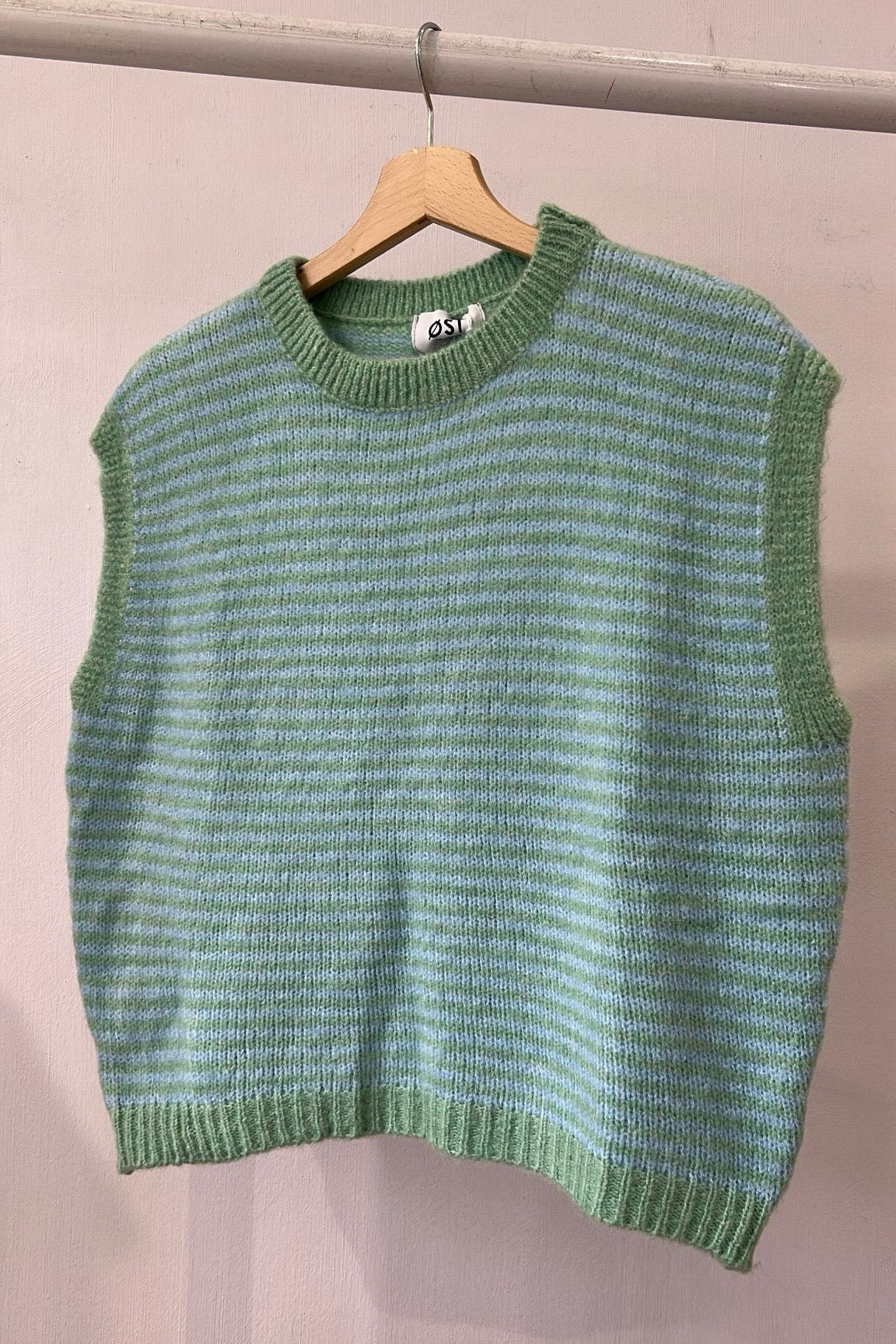 Alma Wool Vest -Geen/Blue - Øst London
