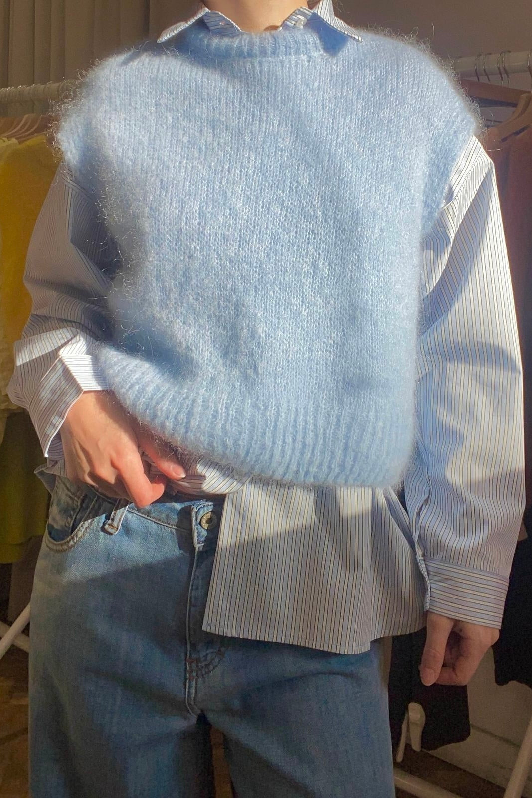 Ulla Oversized Shirt -Blue Strip