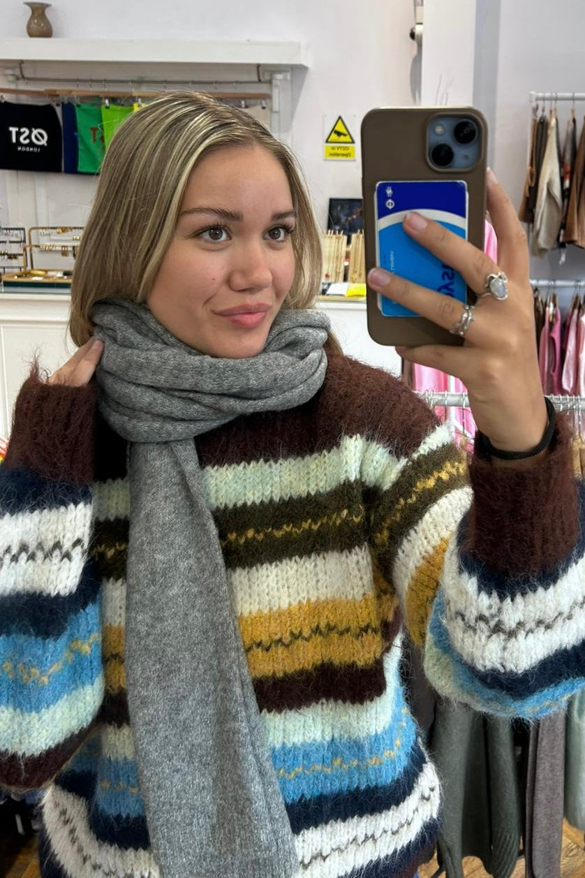 Copenhagen Wool Scarf -Grey