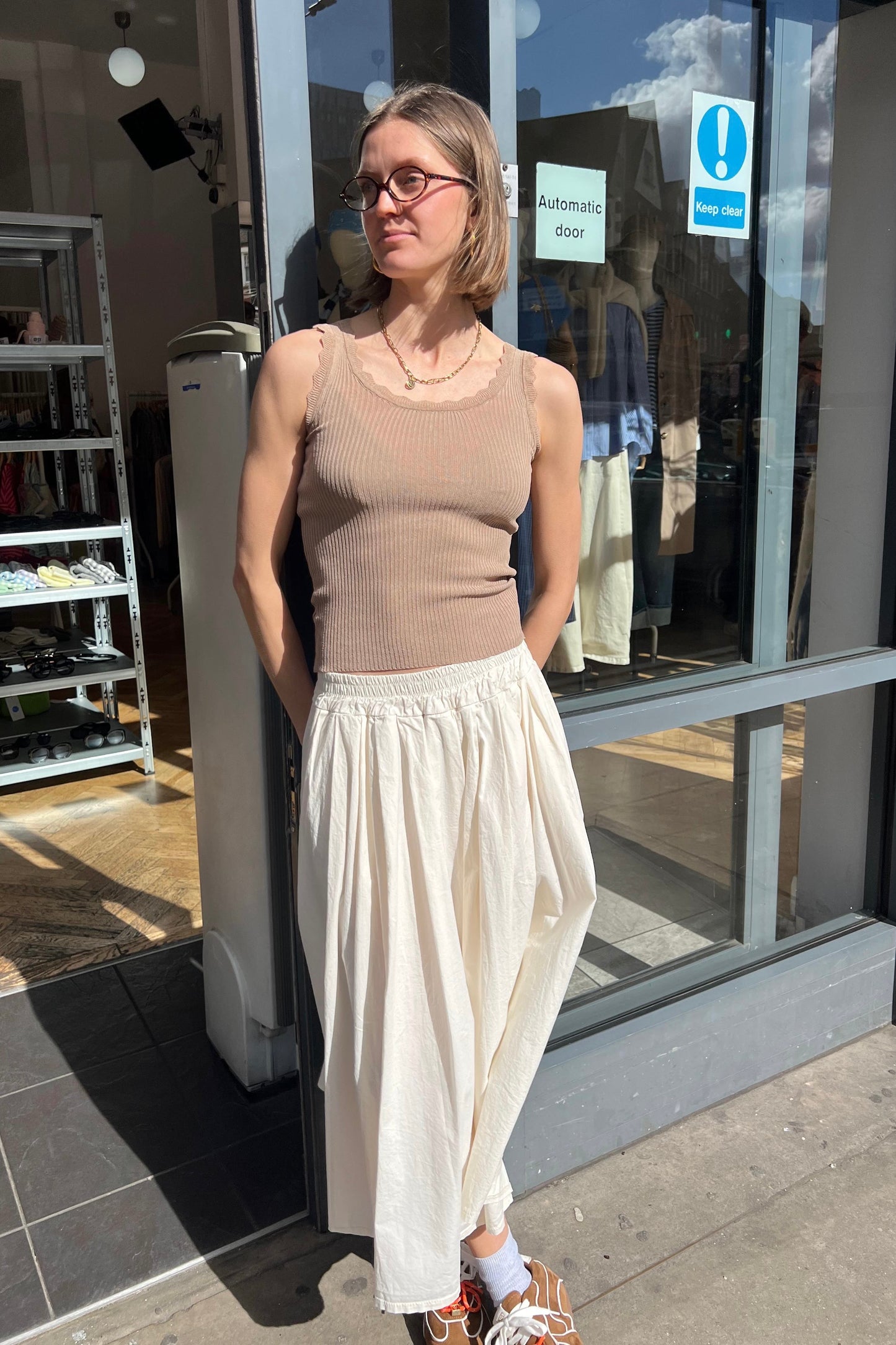 Andrea Tank Top -Taupe - Øst London