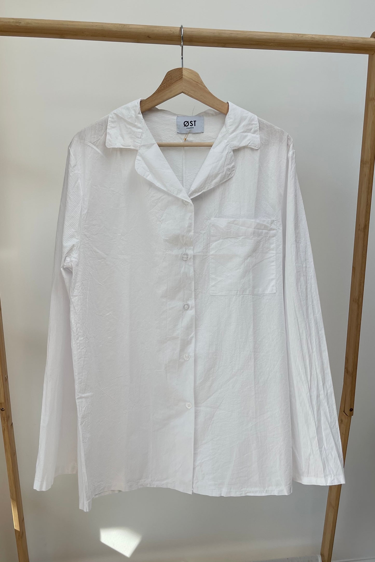 Pyjama style shirt cotton