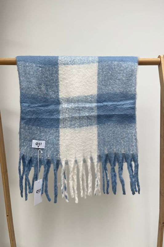 warm big winter scarf tartan