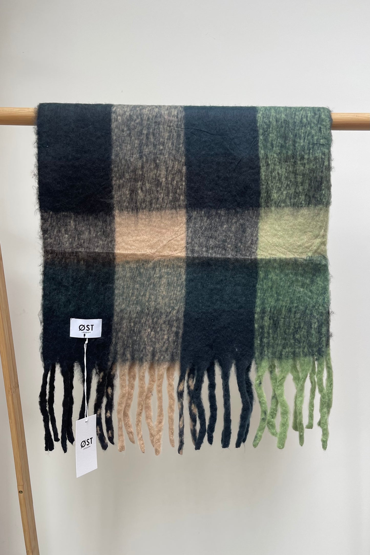 warm big winter scarf tartan