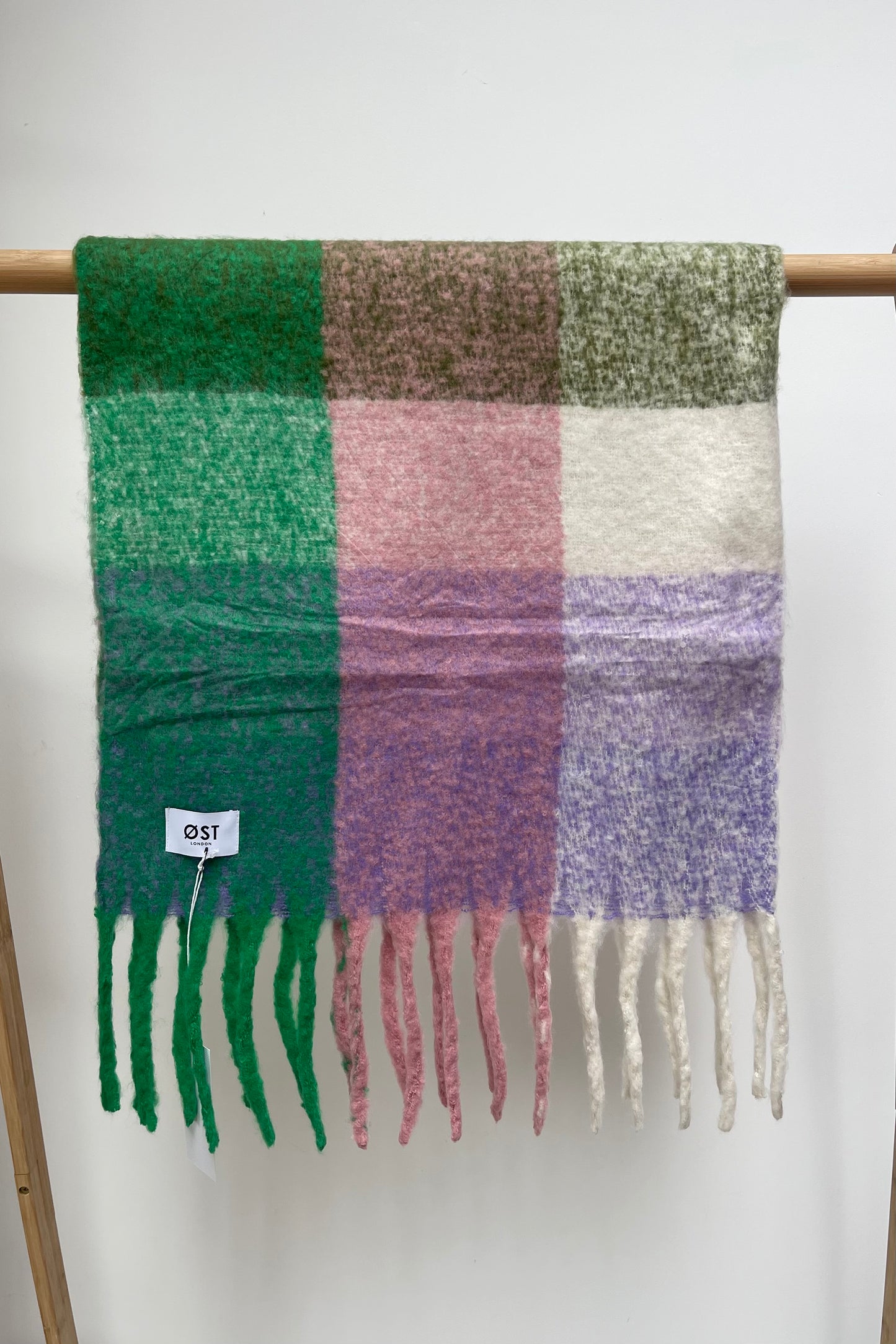 warm big winter scarf tartan