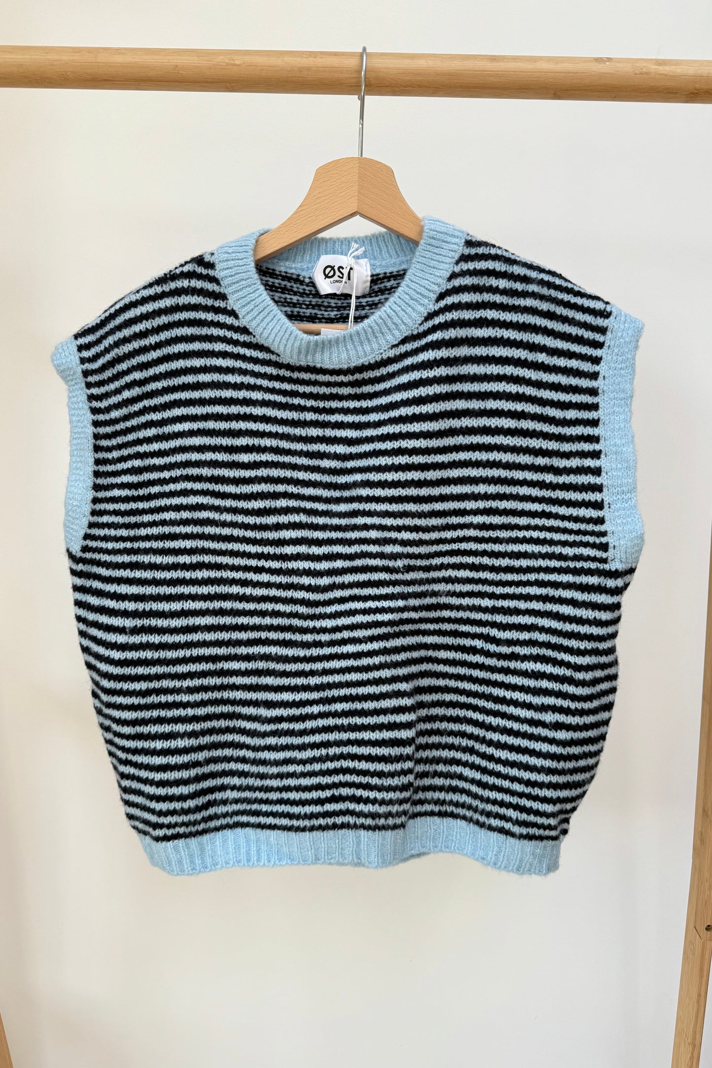 Alma Wool Vest -Blue - Øst London