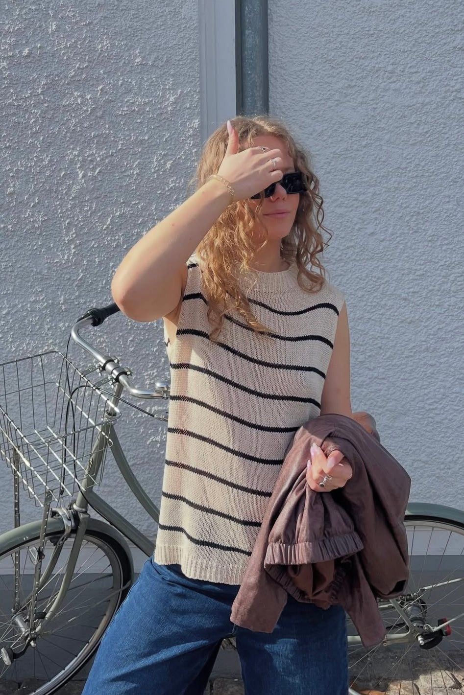 Rosanna Striped Crochet Sleeveless Top
