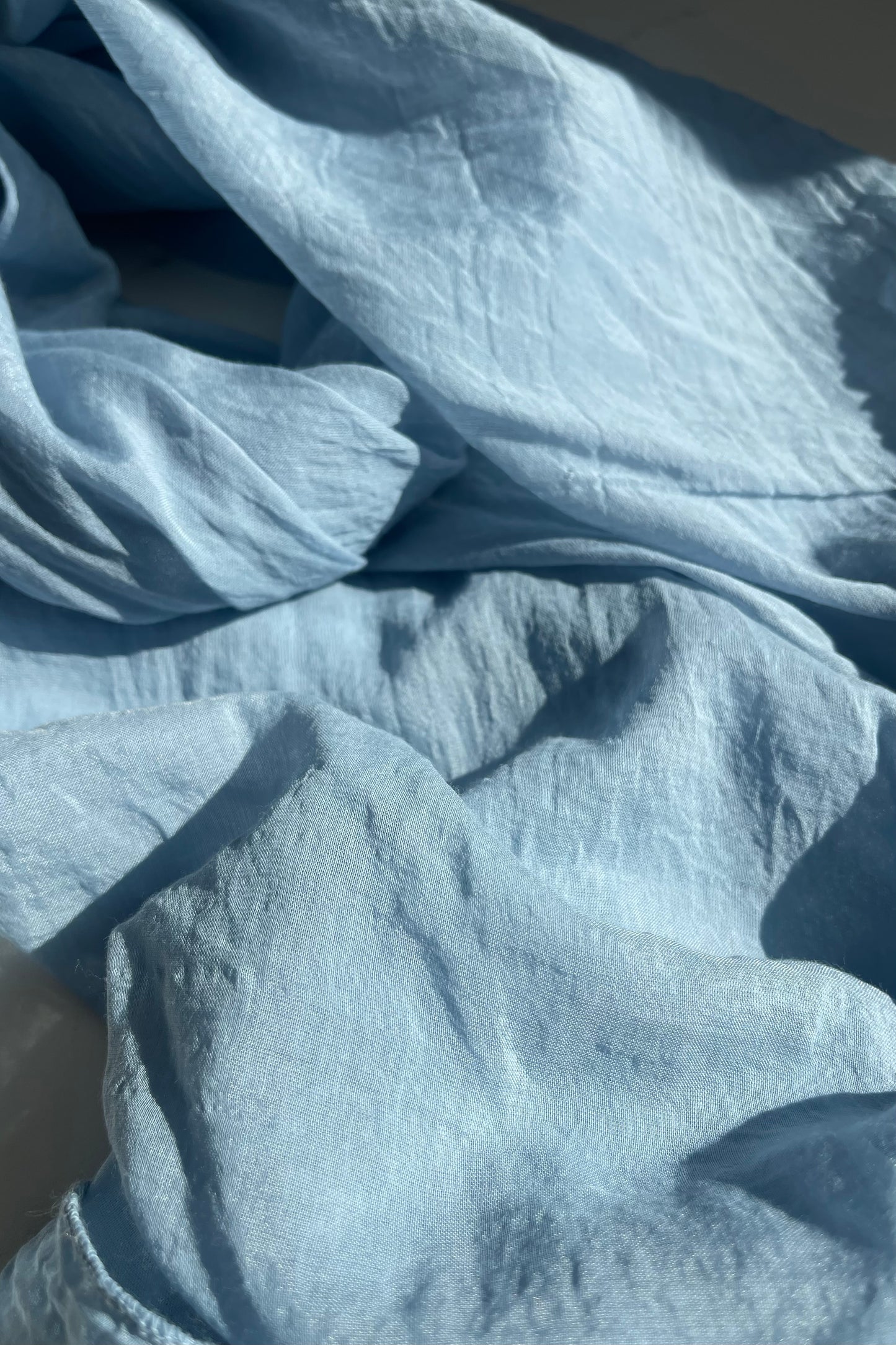 Bodil Silk Cotton Scarf -Light Blue
