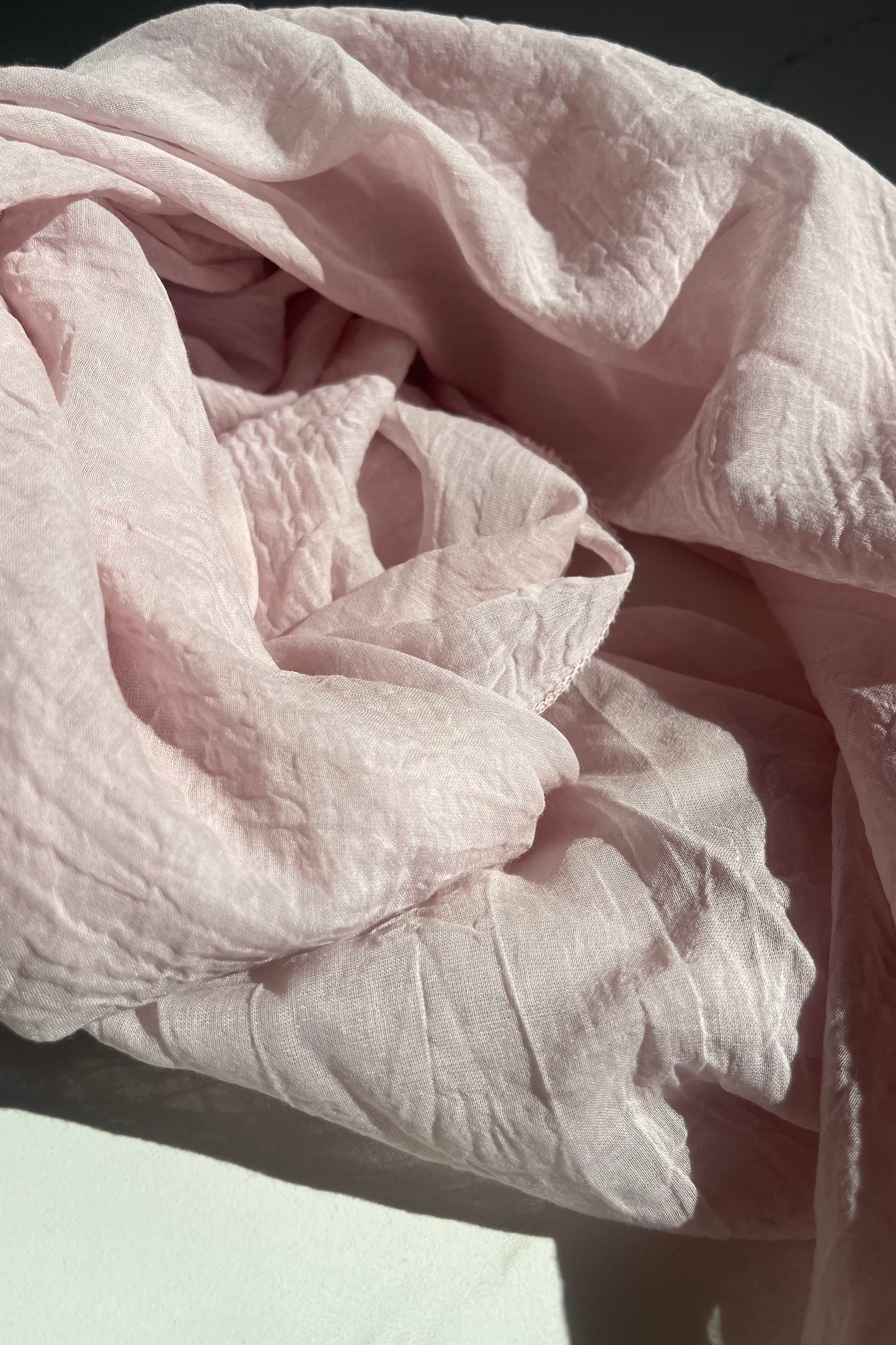 Bodil Silk Cotton Scarf -Soft Pink