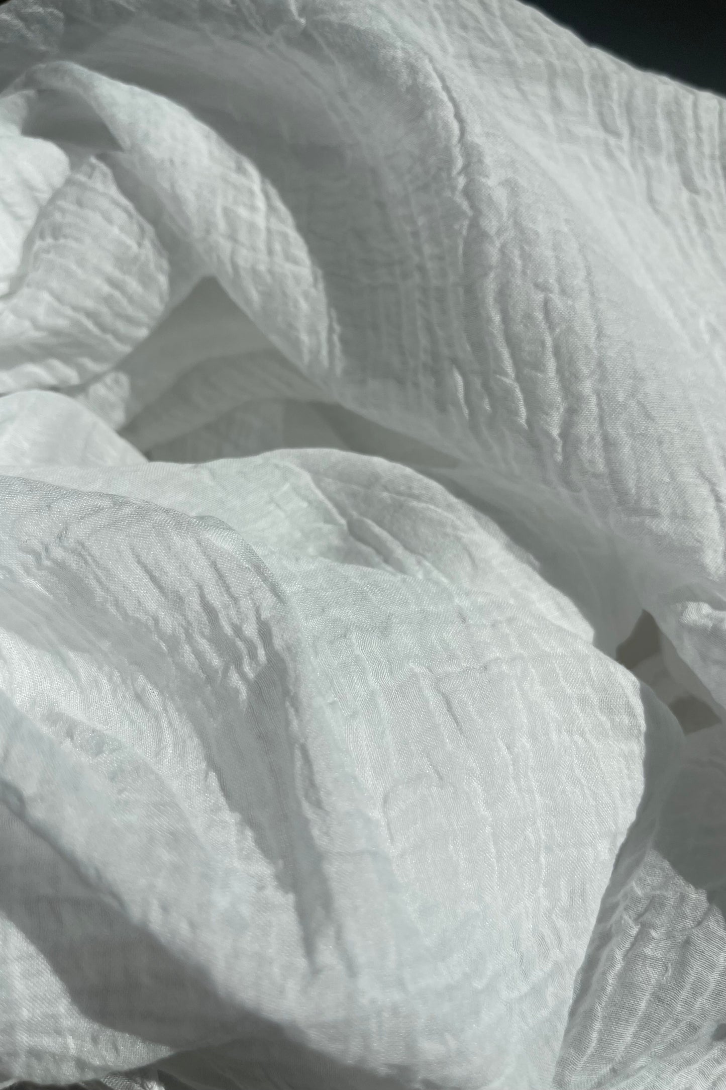Bodil Silk Cotton Scarf -White