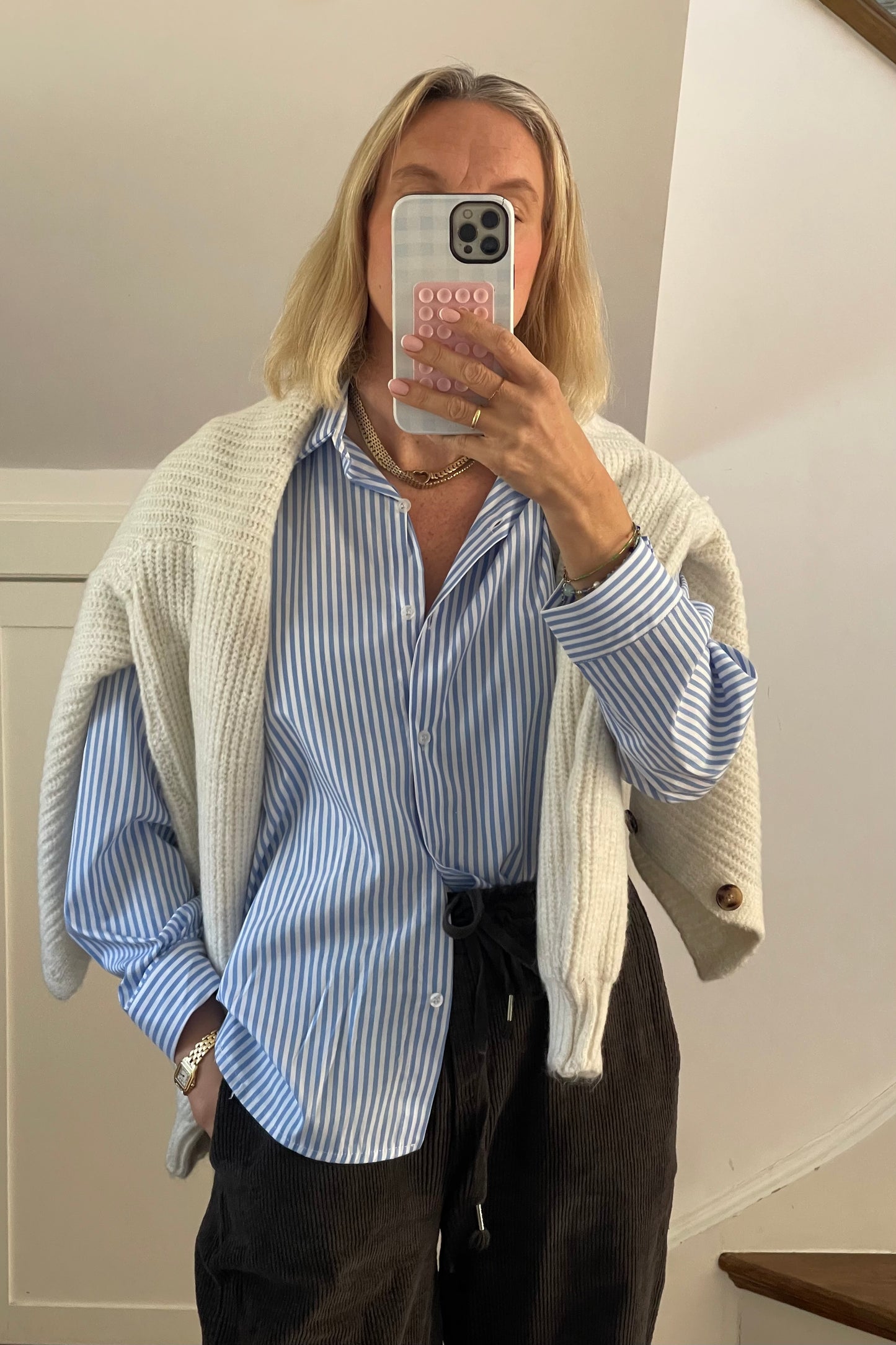 Ulla Oversized Shirt -Blue