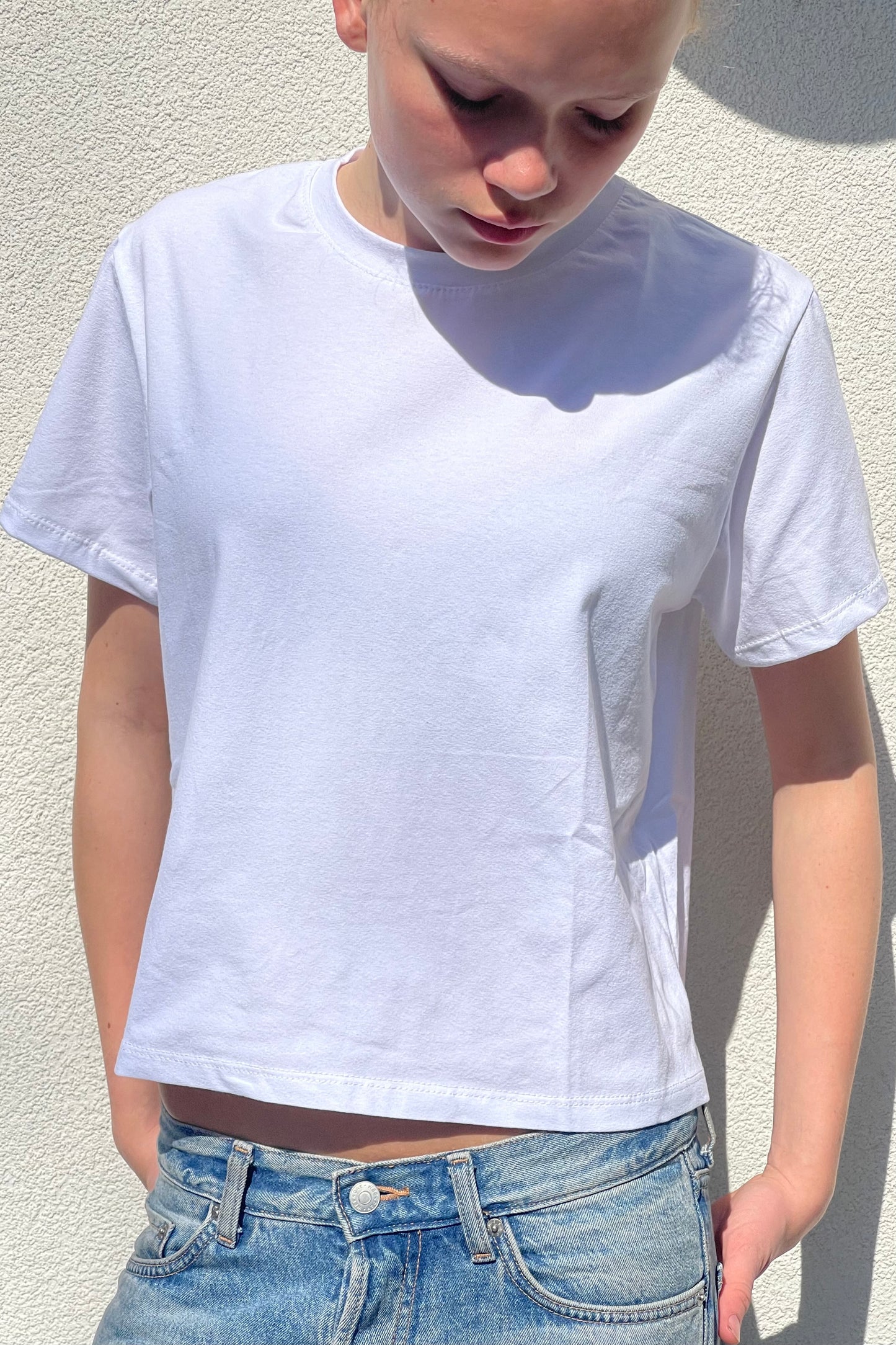 Emma Crop Tee -White