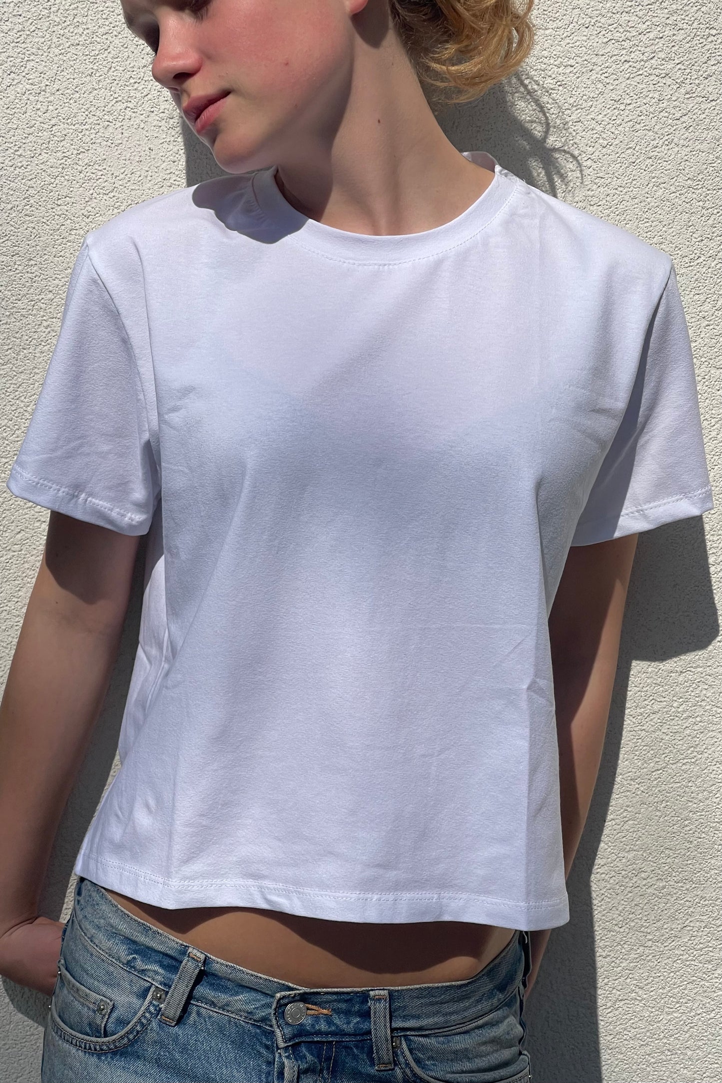 Emma Crop Tee -White