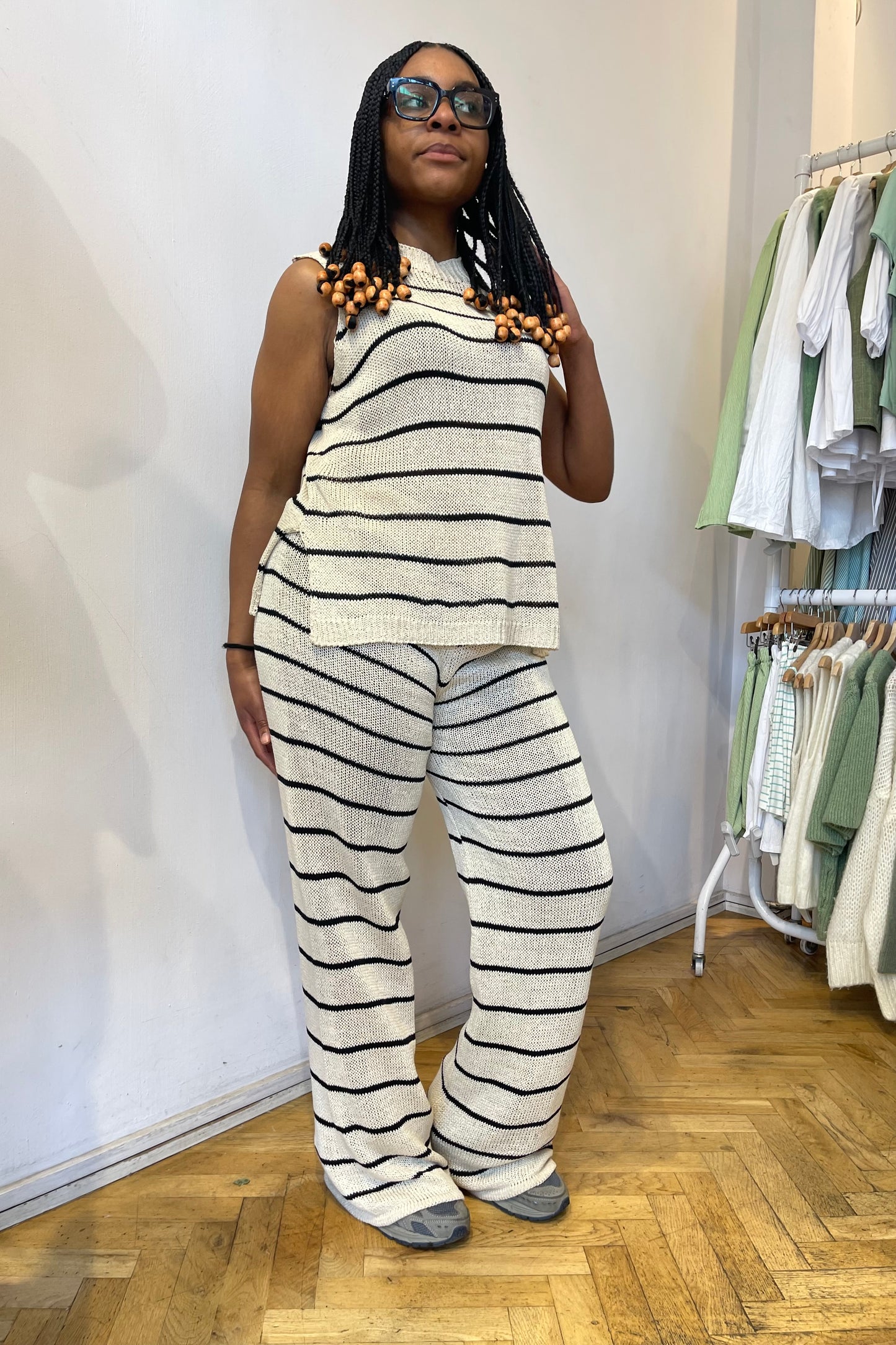 Rosanna Striped Crochet Trousers