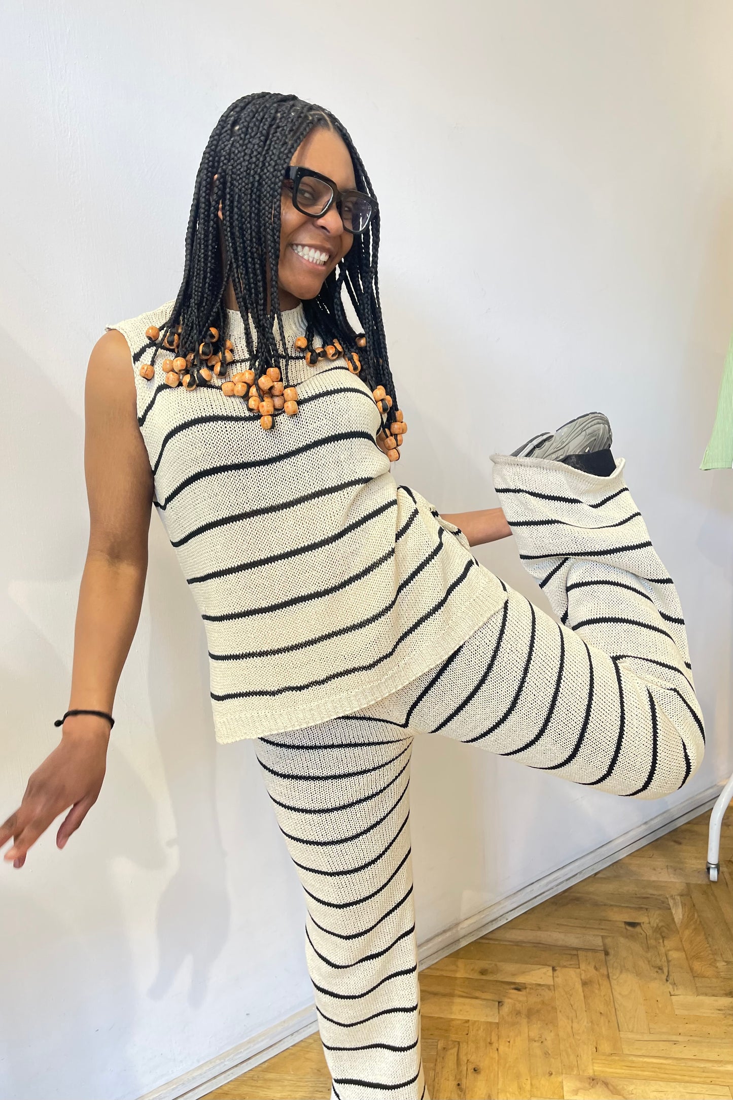 Rosanna Striped Crochet Trousers