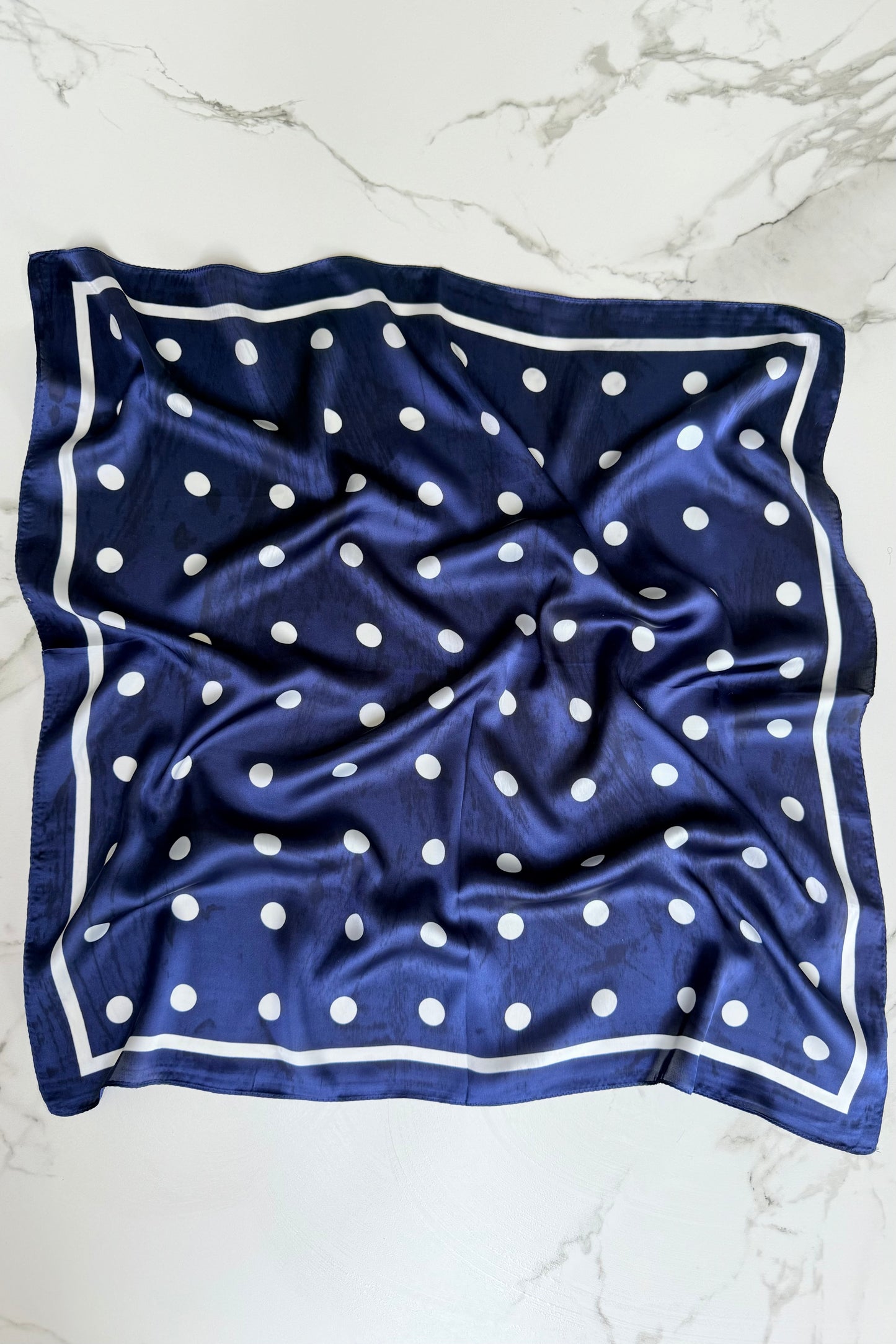 Vilja Scarf -Navy Dot