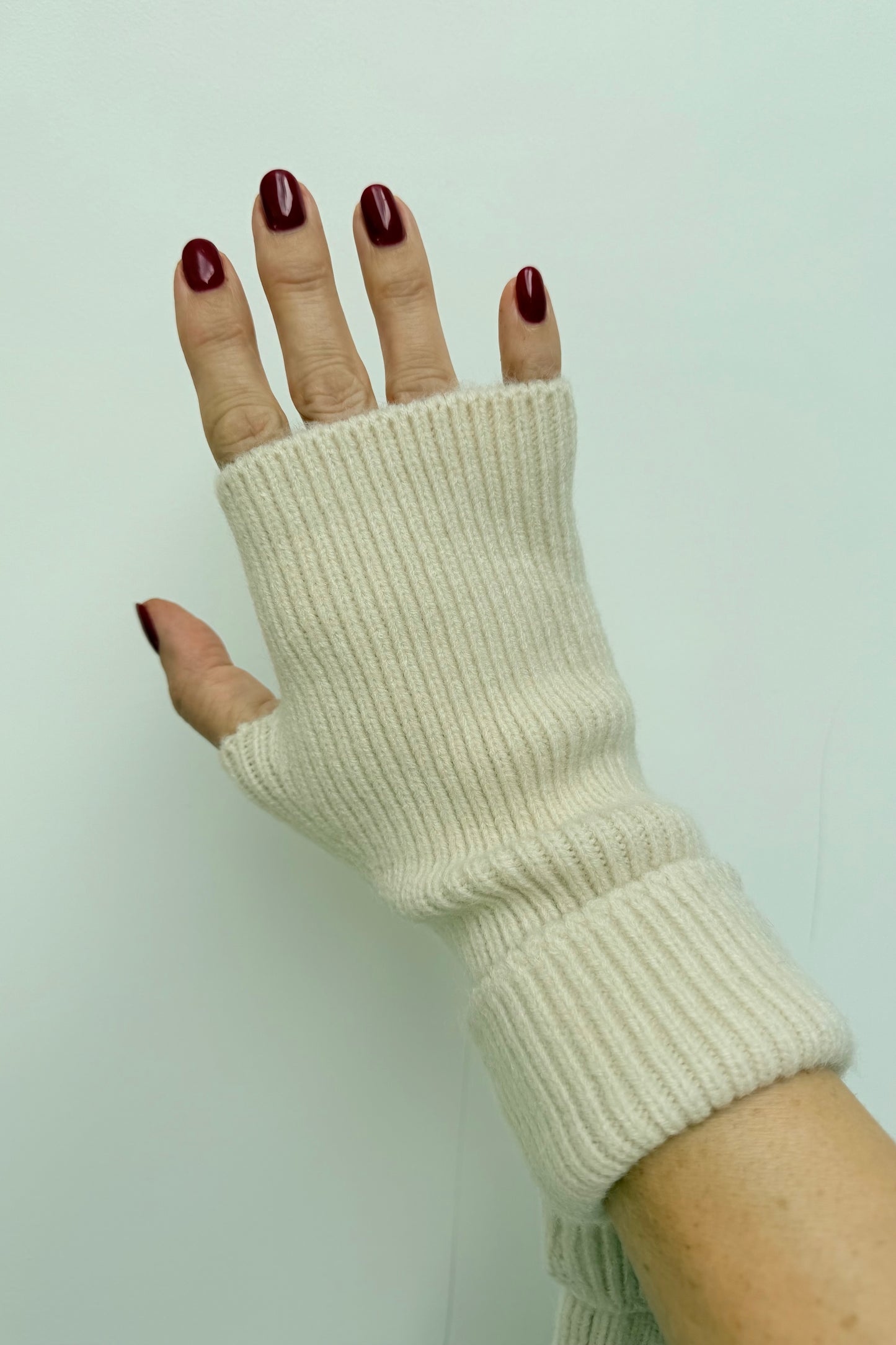 Ellen Wool Mittens -Cream