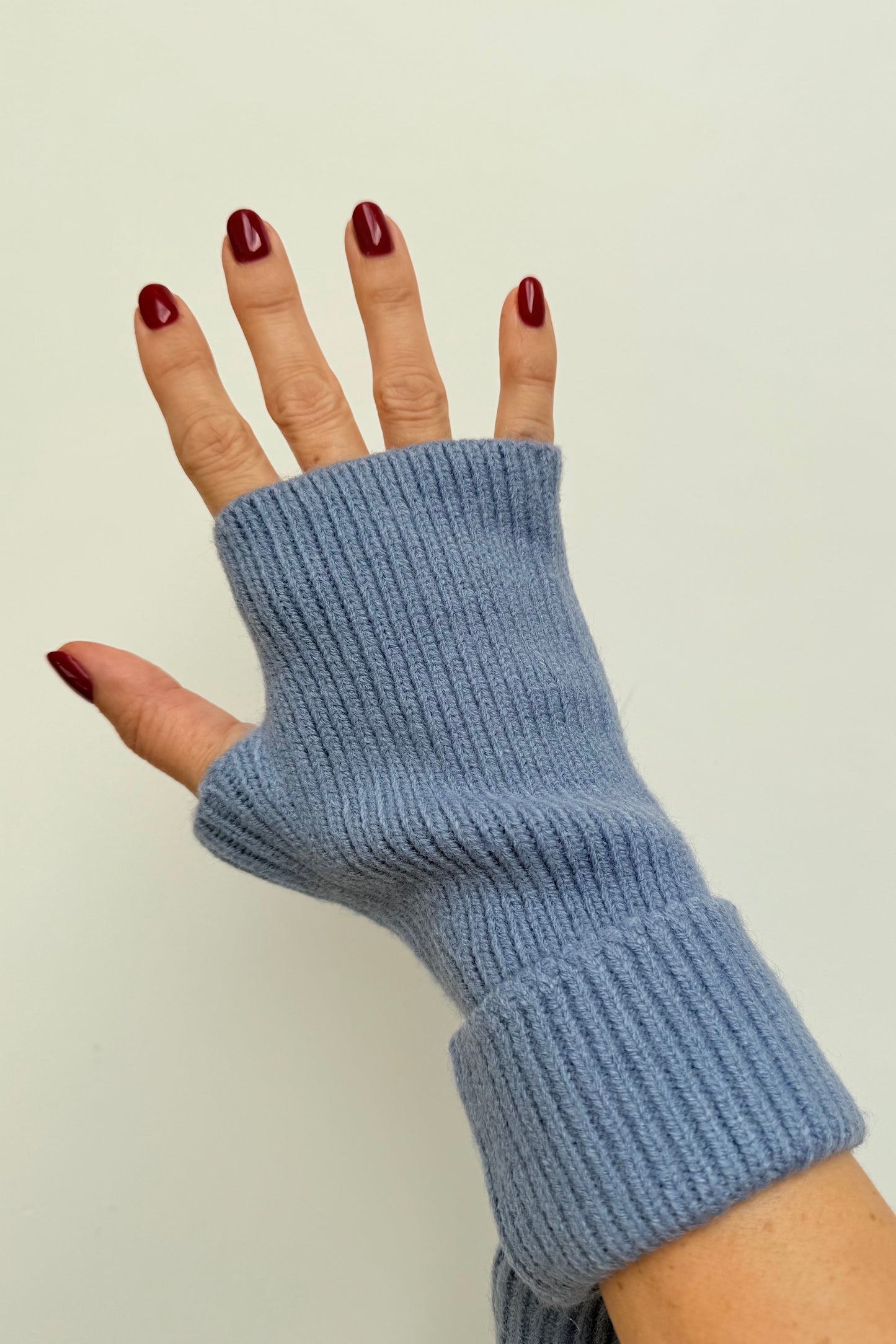 Ellen Wool Mittens -Blue
