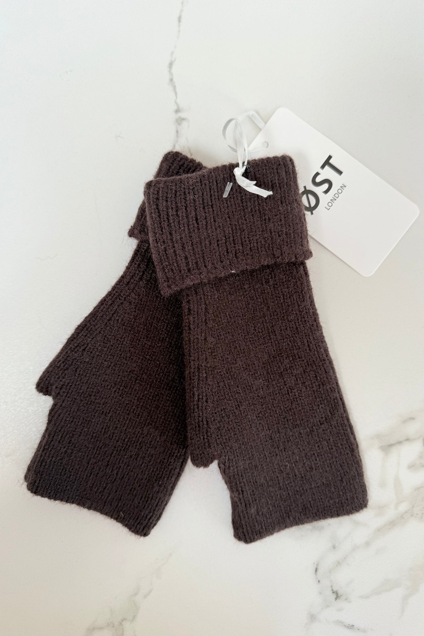 Ellen Wool Mittens -Brown