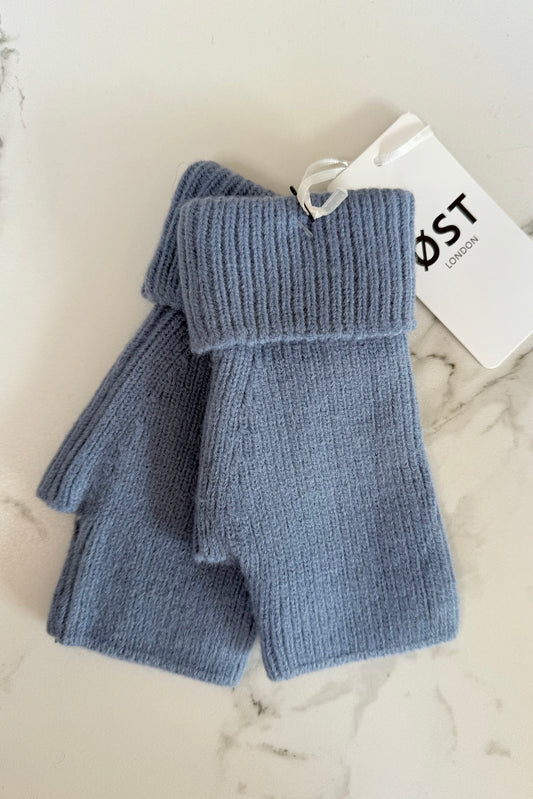 Ellen Wool Mittens -Blue