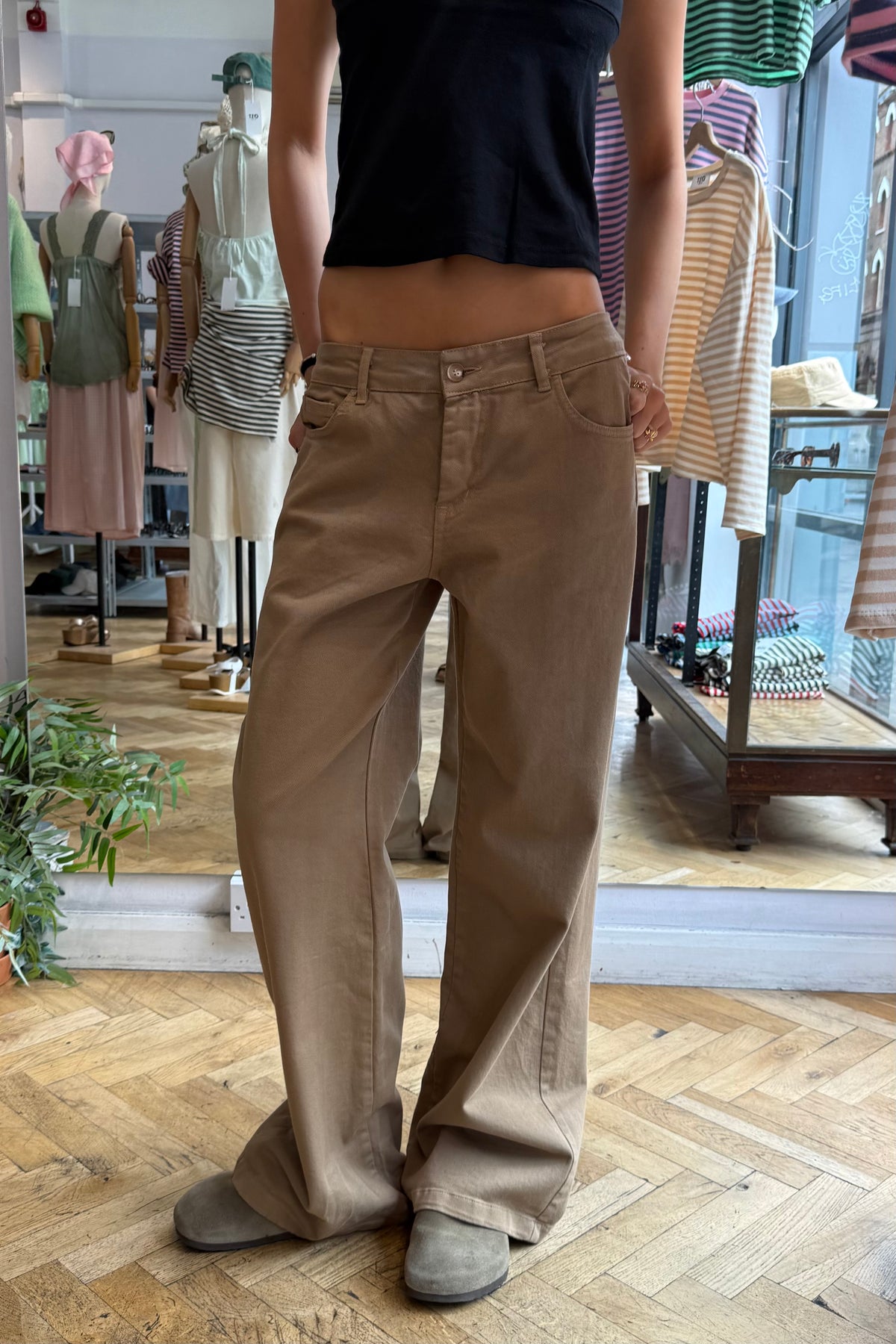Louise Classic Wide Leg -Sand