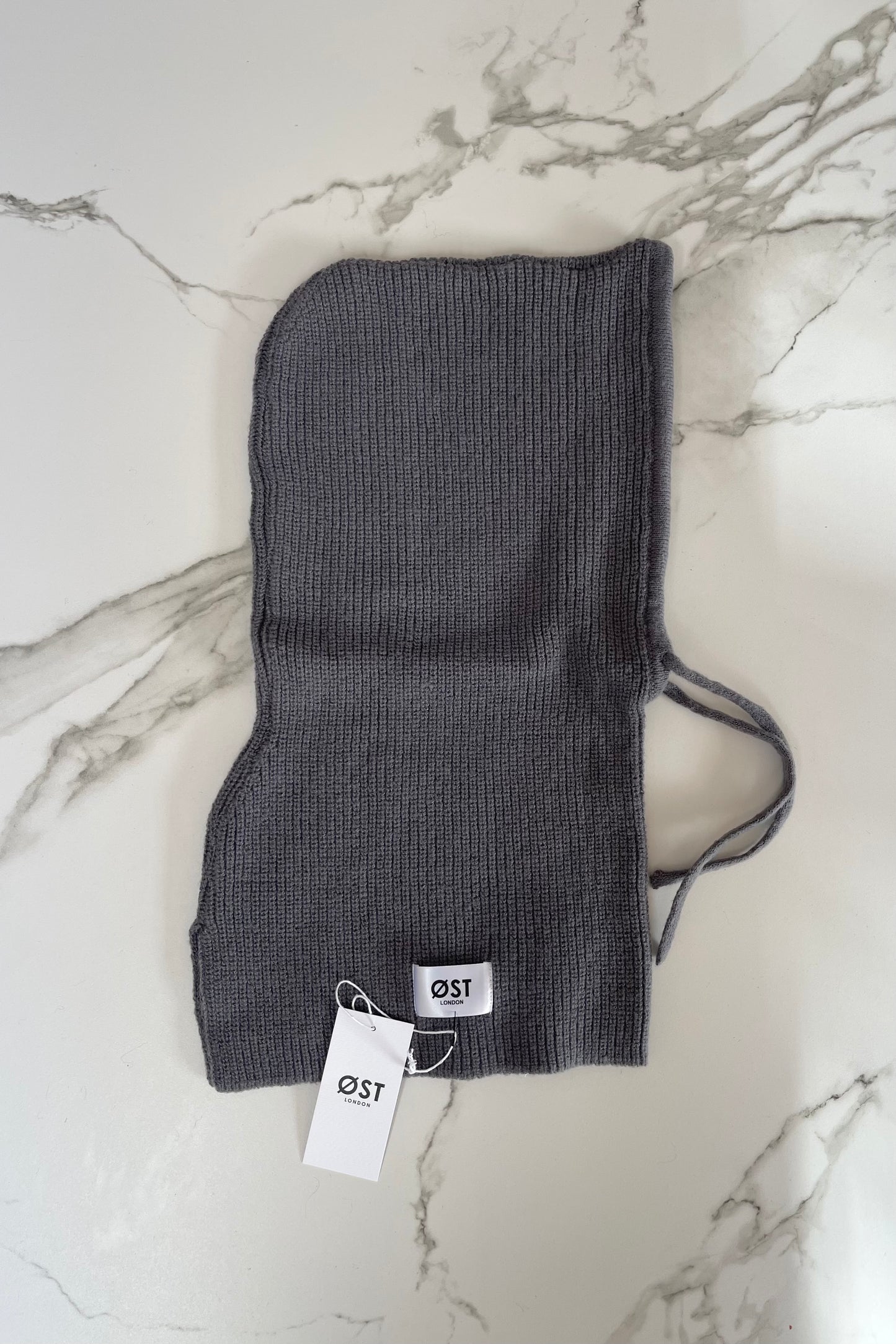 Cashmere Balaclava hood Grey
