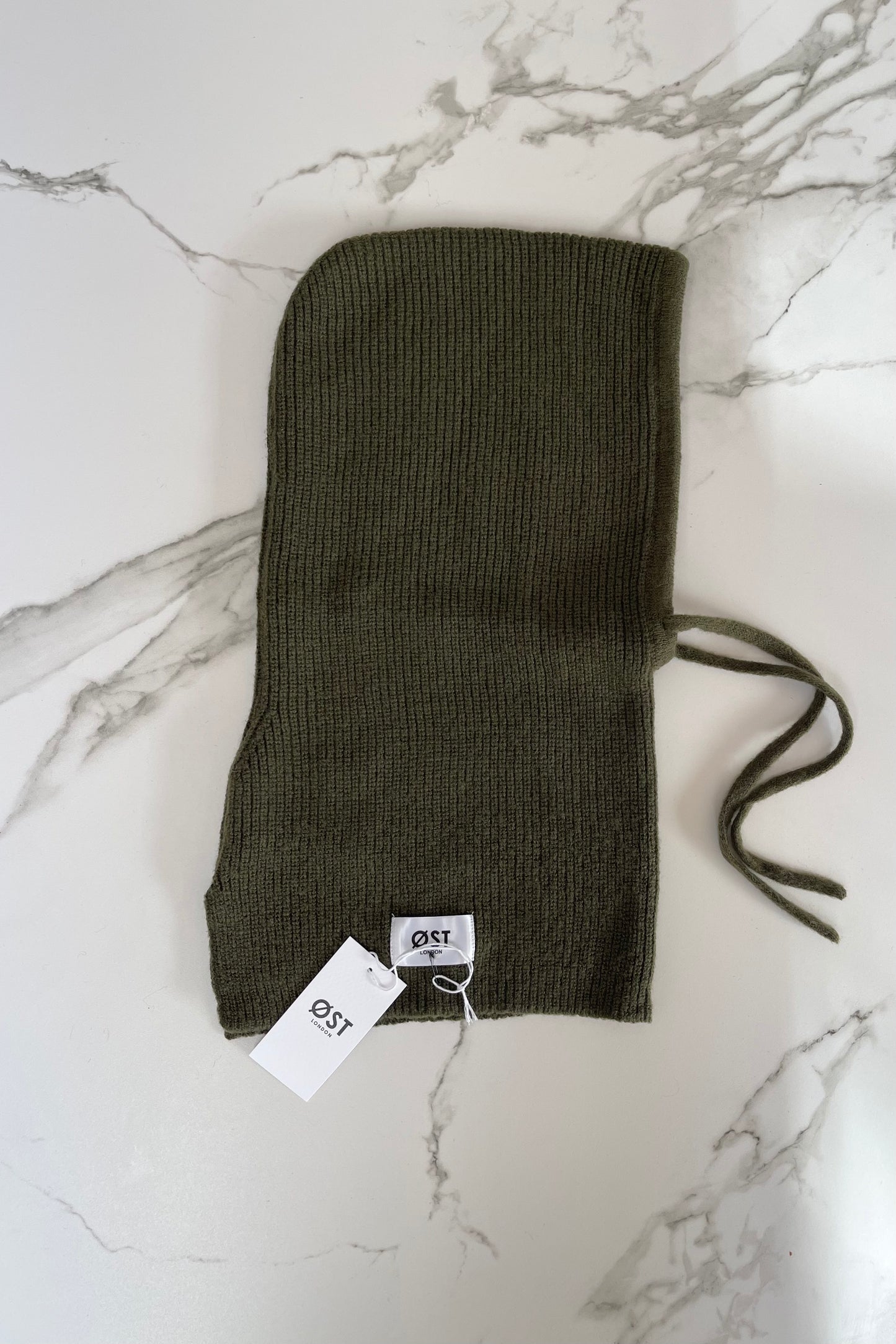 Cashmere Balaclava hood Khaki