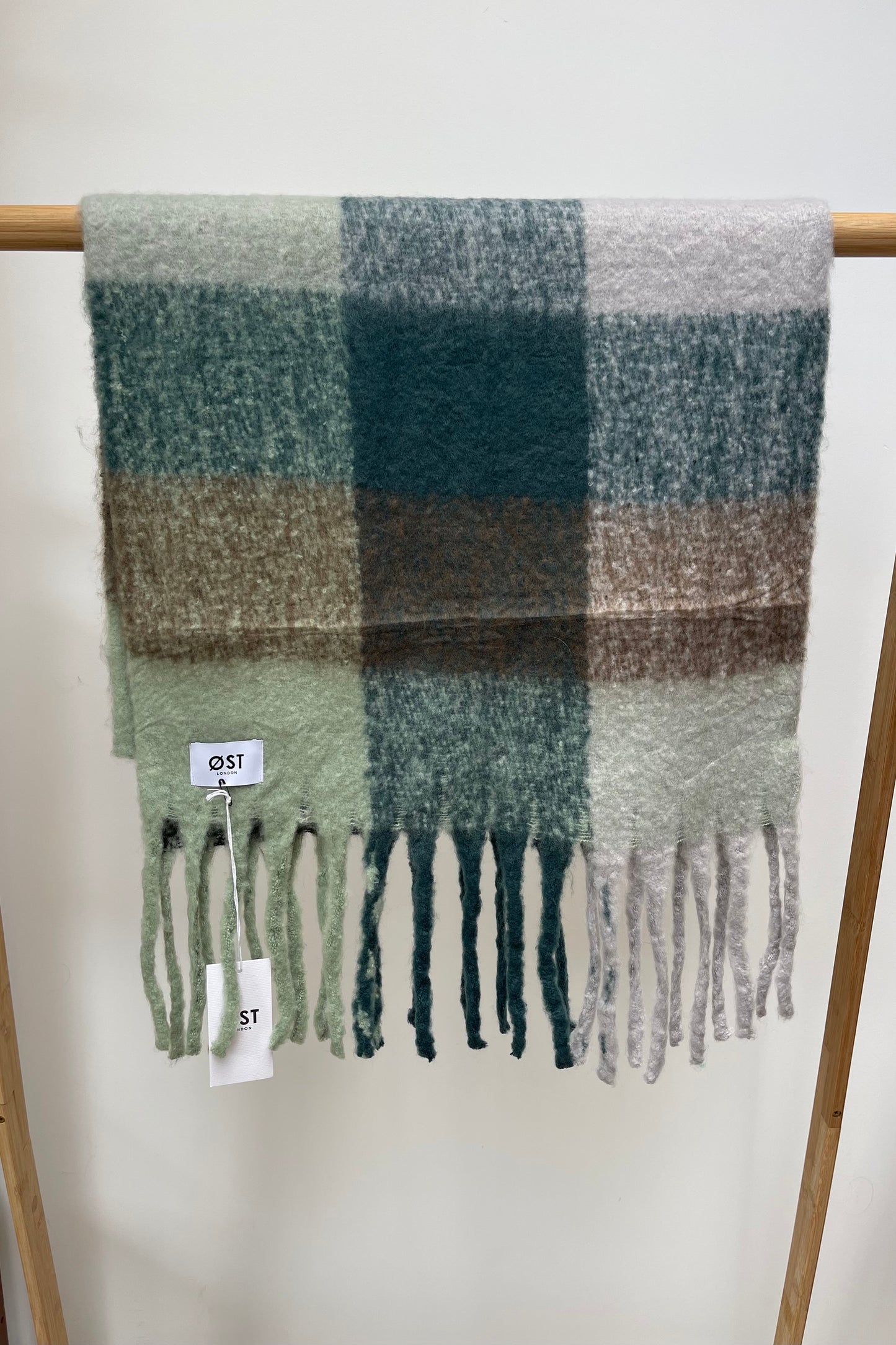 warm big winter scarf tartan colourful