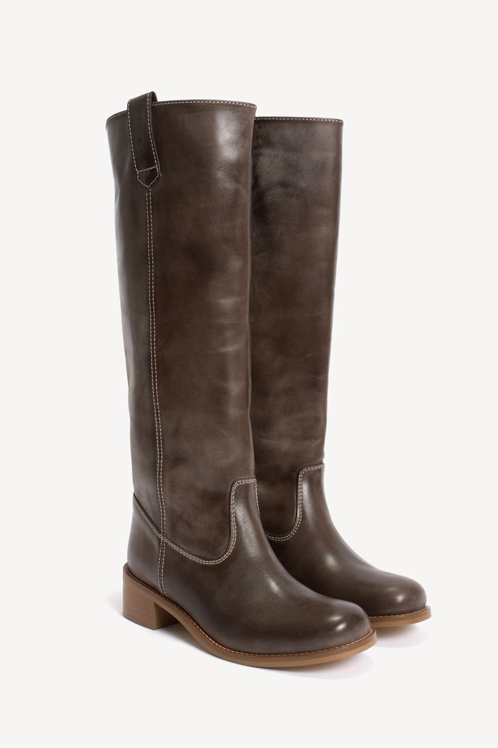 Ann Gaucho Boot Brown Escovado Leather