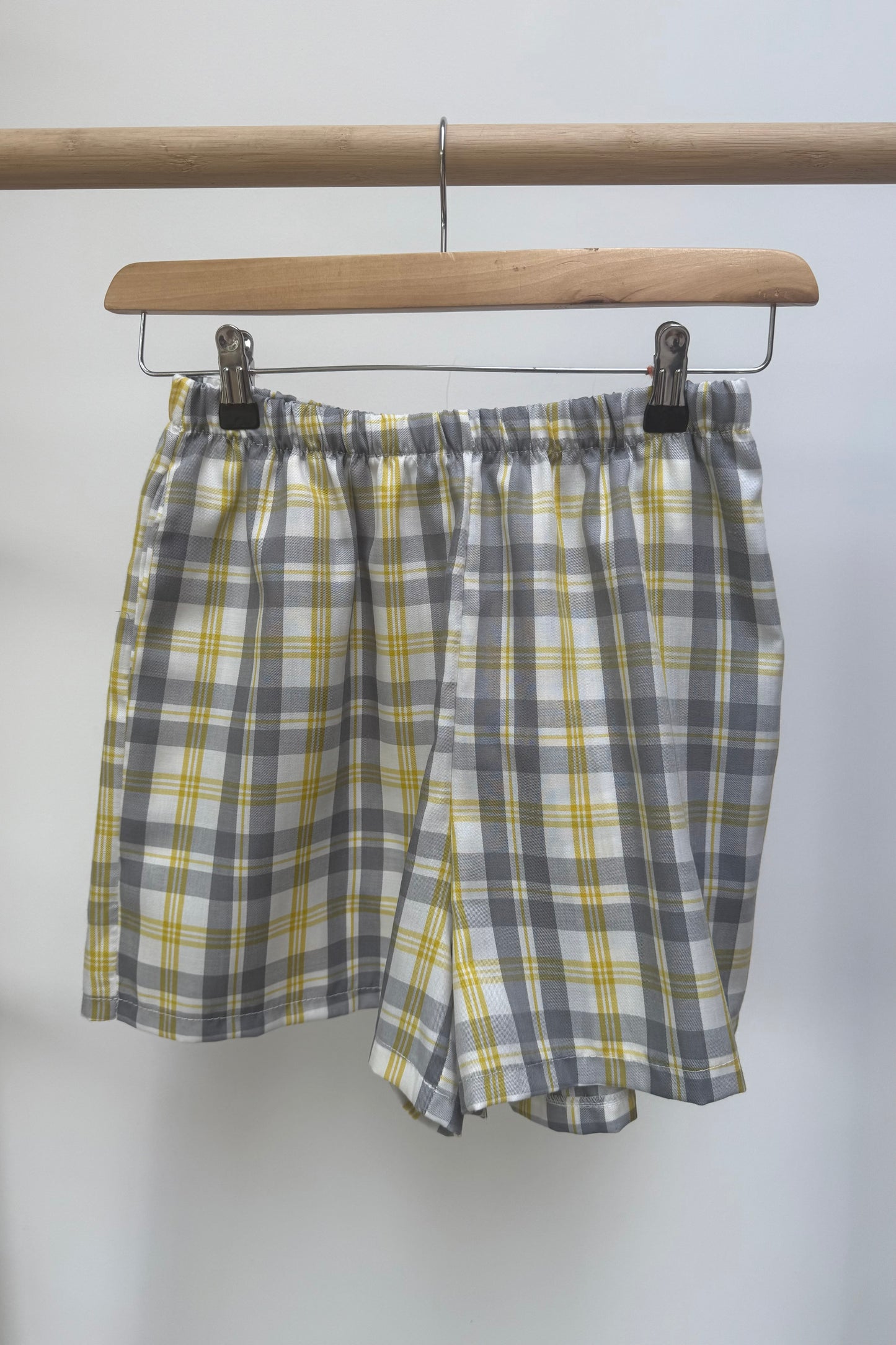 Lily Shirt and Shorts Set -Yellow Grey