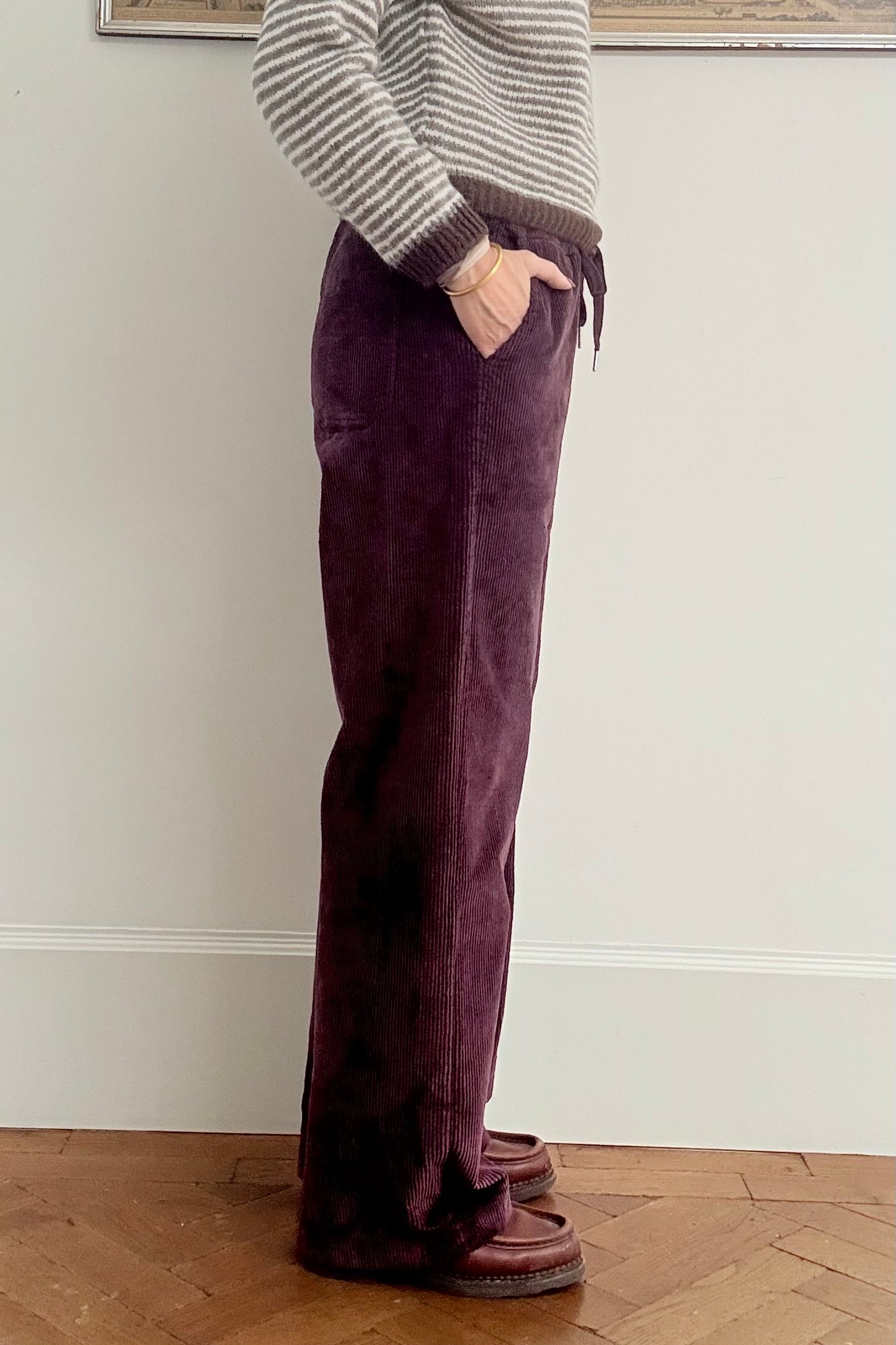 Anette Corduroy Trousers -Bordeaux