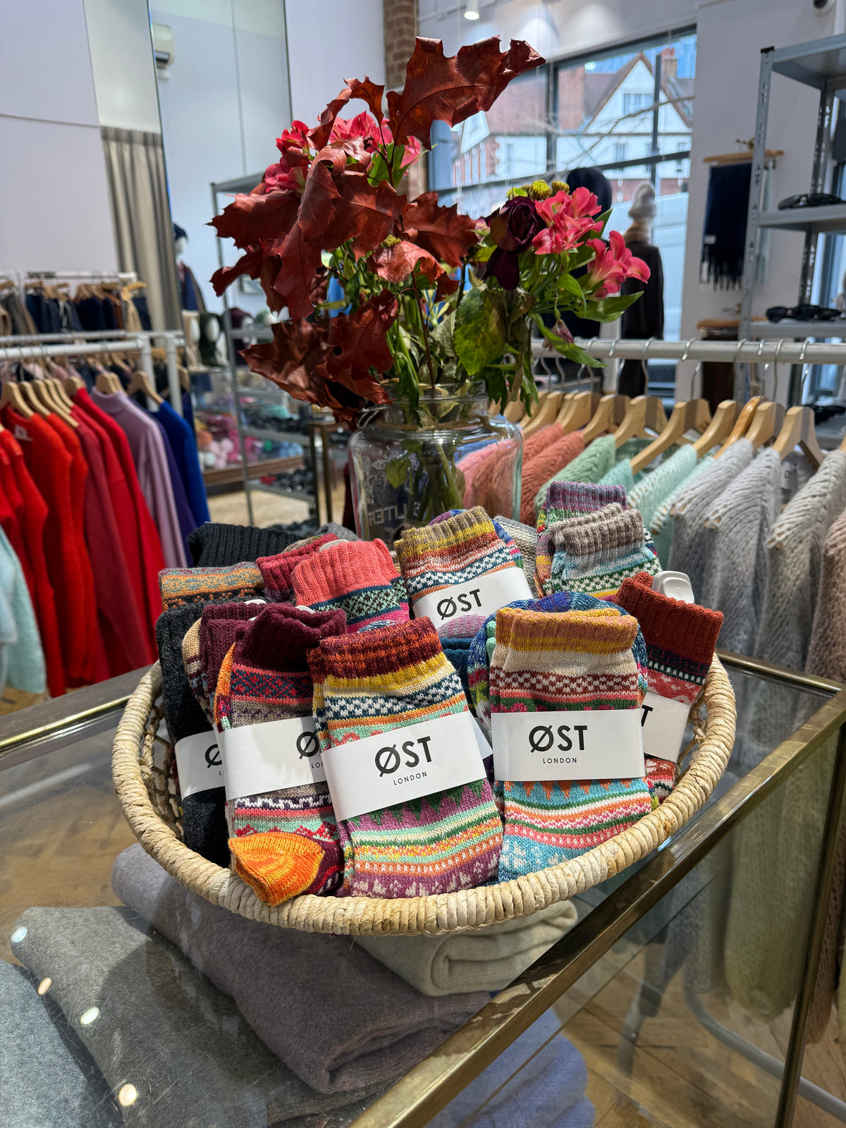 Fair Isle Wool Socks -12 Pack/Heart
