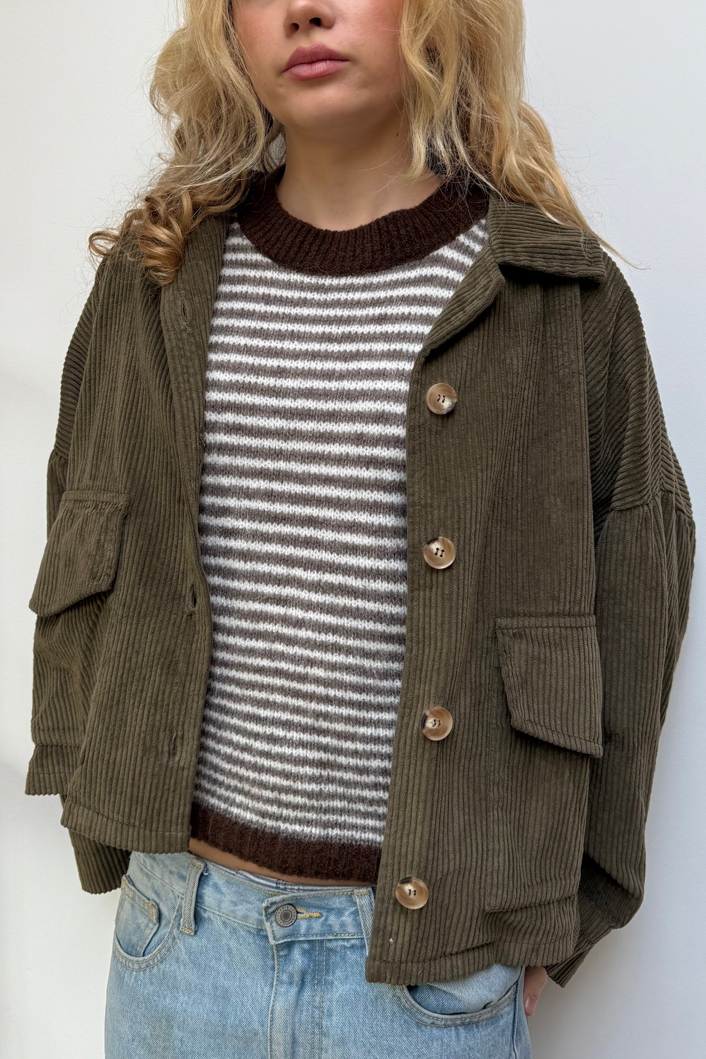 Janne Corduroy Jacket -Green