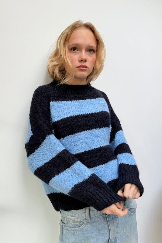 Cecilie Wool Jumper -Navy/Blue