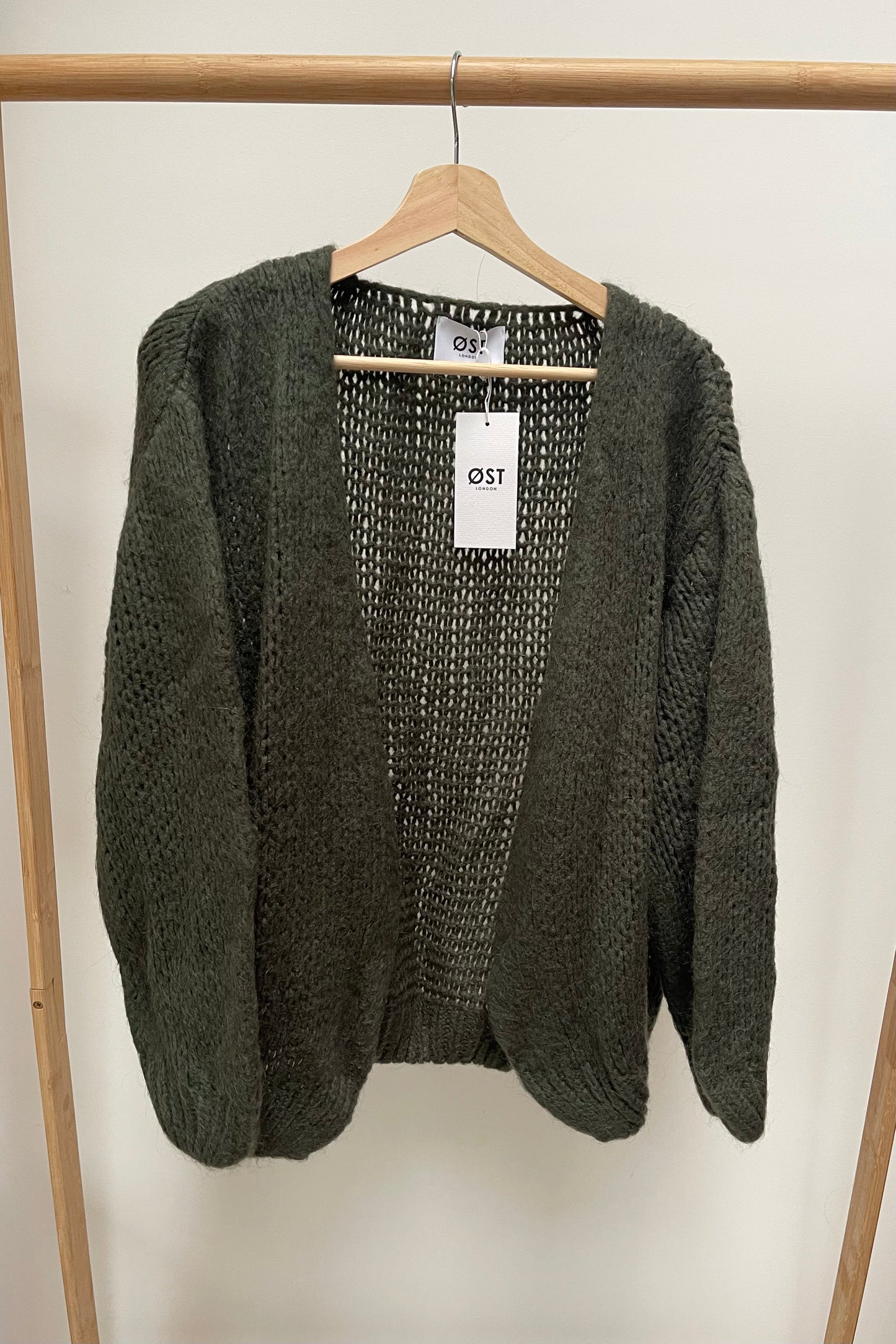 mohair open cardigan