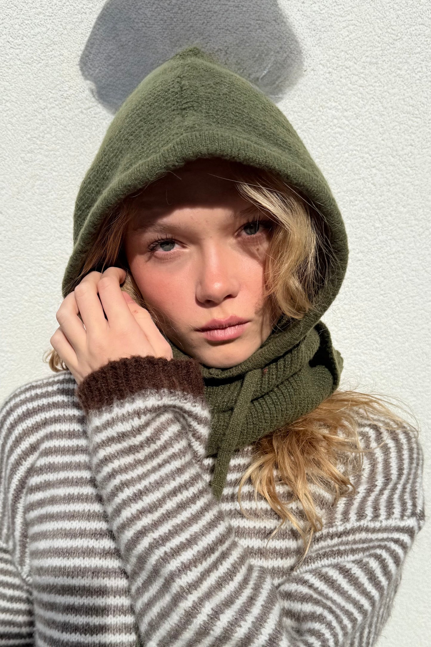 Rikke Cashmere Balaclava -Khaki - Øst London