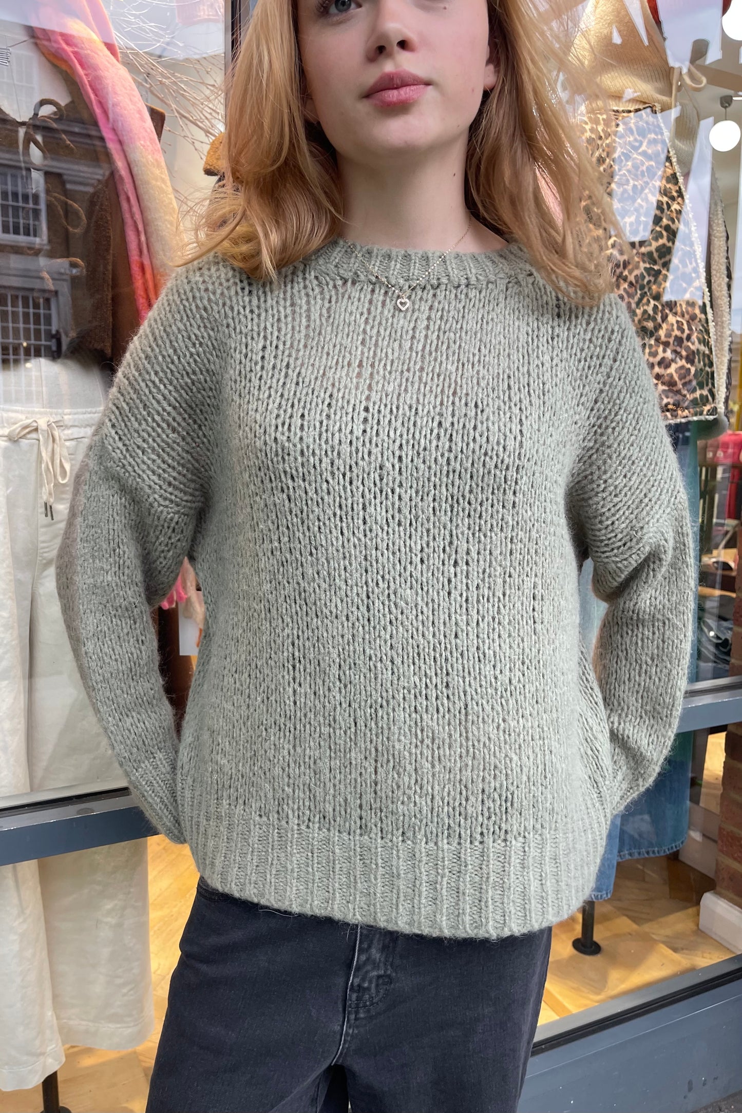 Mohair Jumper Leaf Green