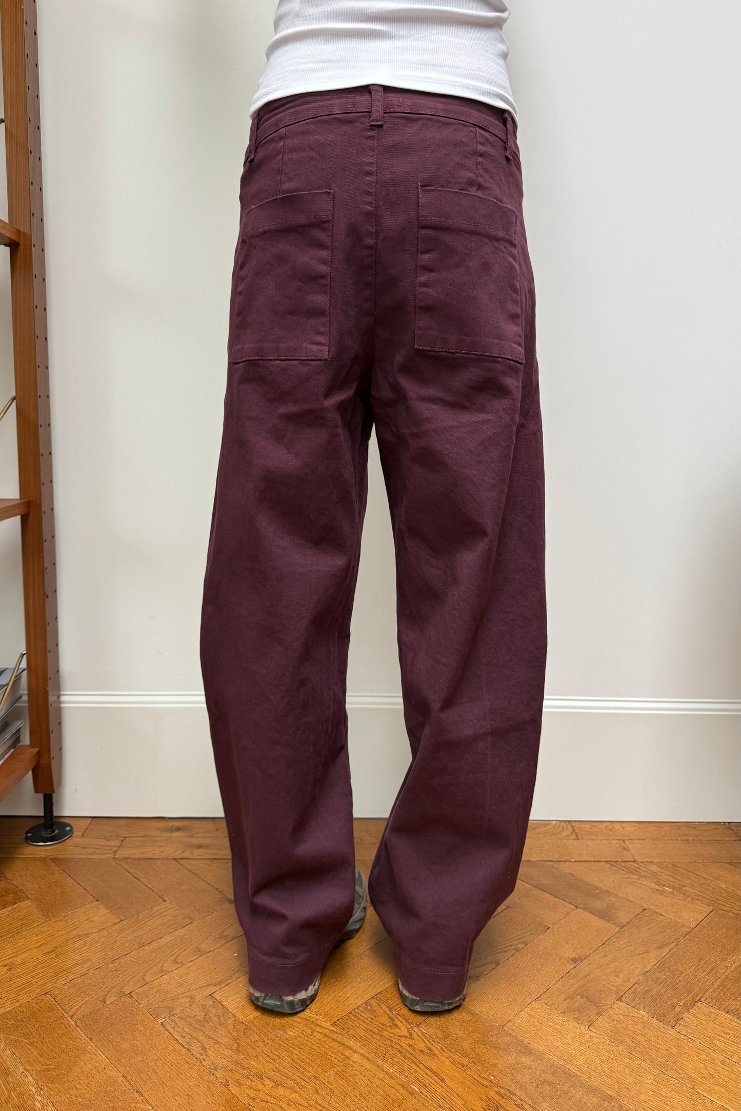 Lisa Barrel Trousers -Burgundy