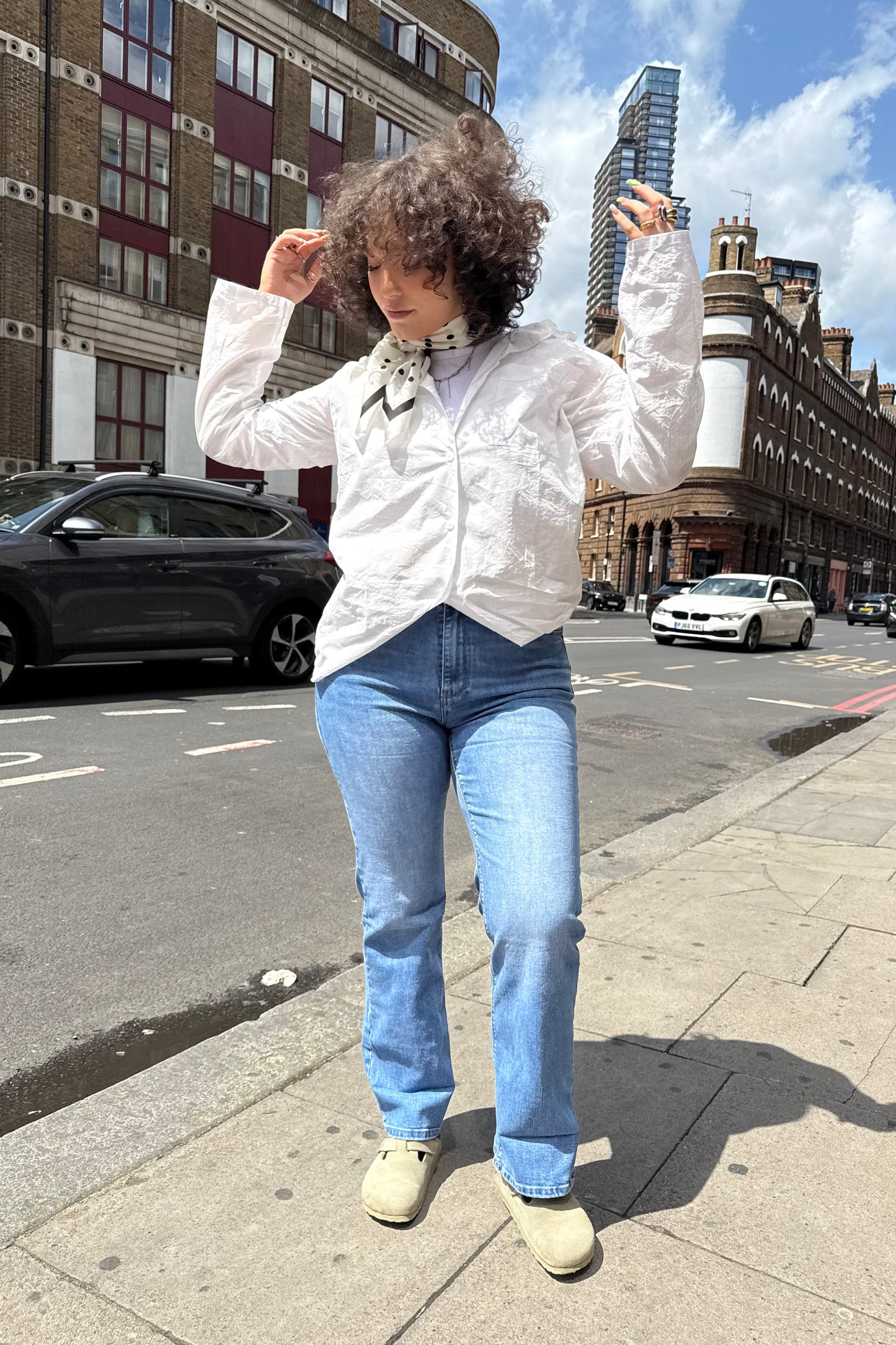 Astrid High Waist Jeans -Mid Blue