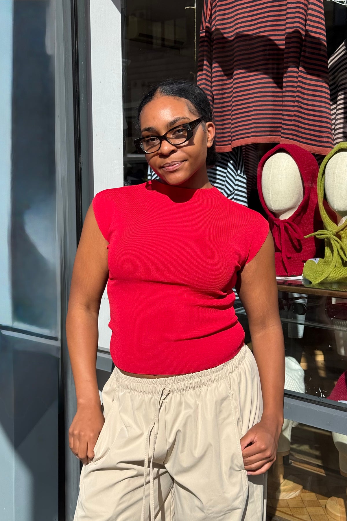 Søs Sleveless Top -Red