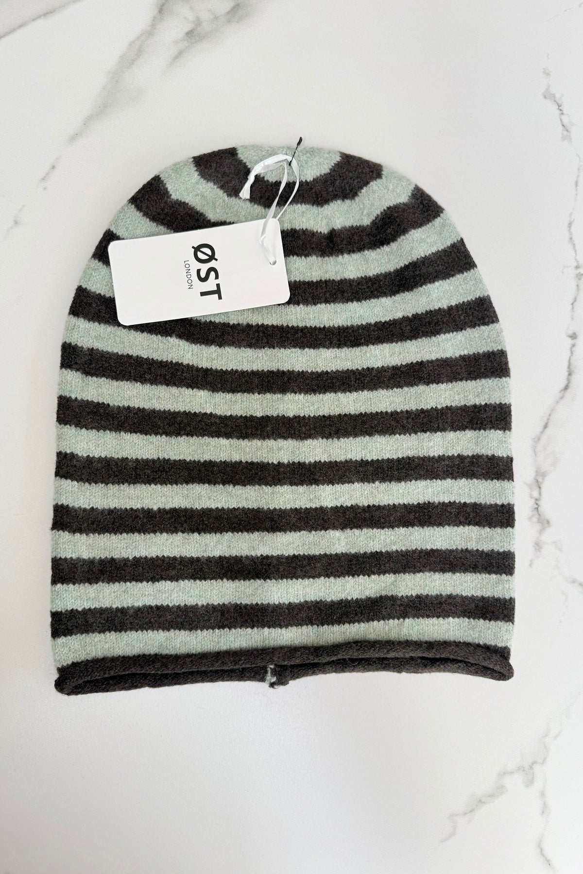 Striped Beanie -Green