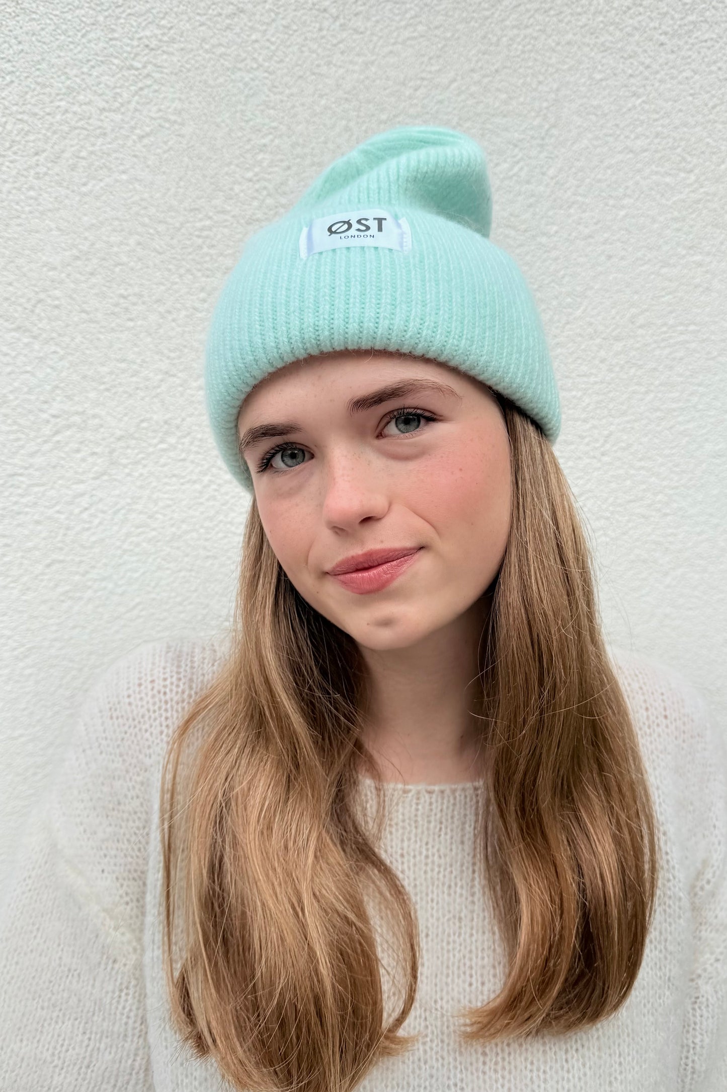 Clara Angora Beanie -Mint Green