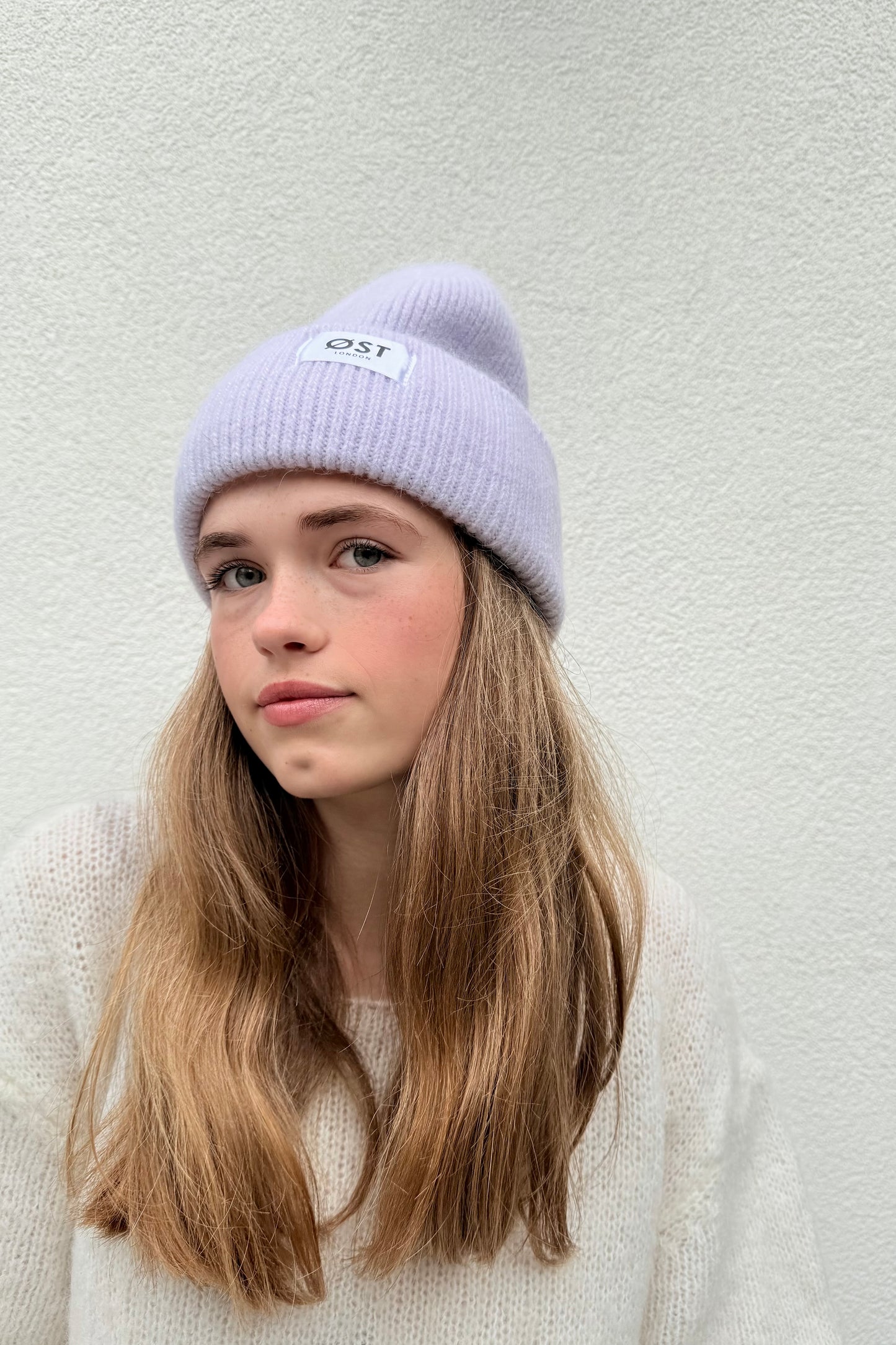 Clara Angora Beanie -Lilac - Øst London